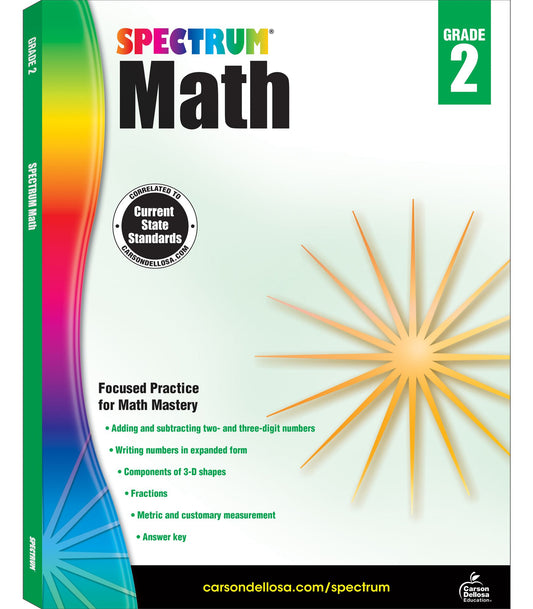 Carson Dellosa CD-704562 Spectrum Math Gr 2