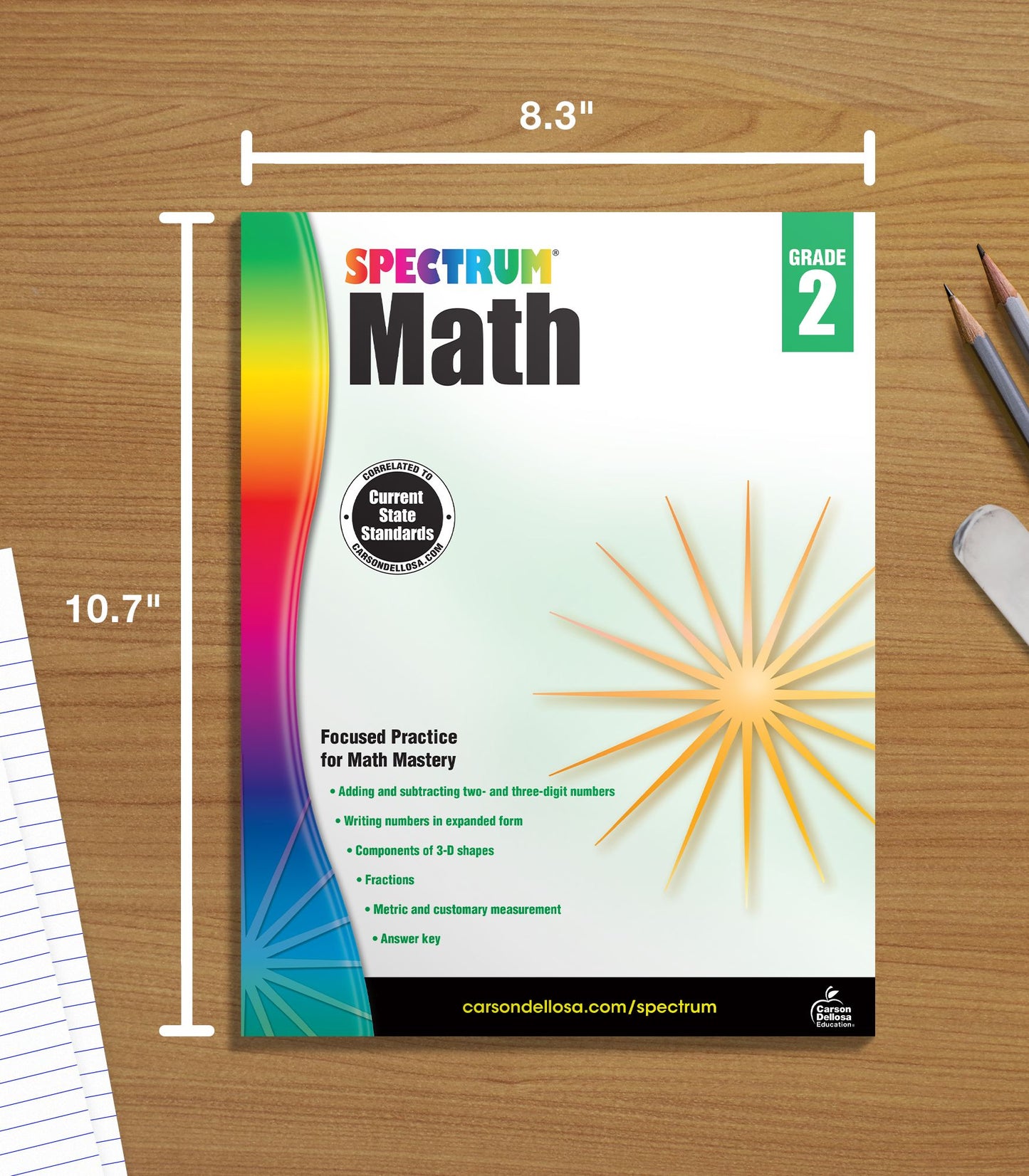 Carson Dellosa CD-704562 Spectrum Math Gr 2