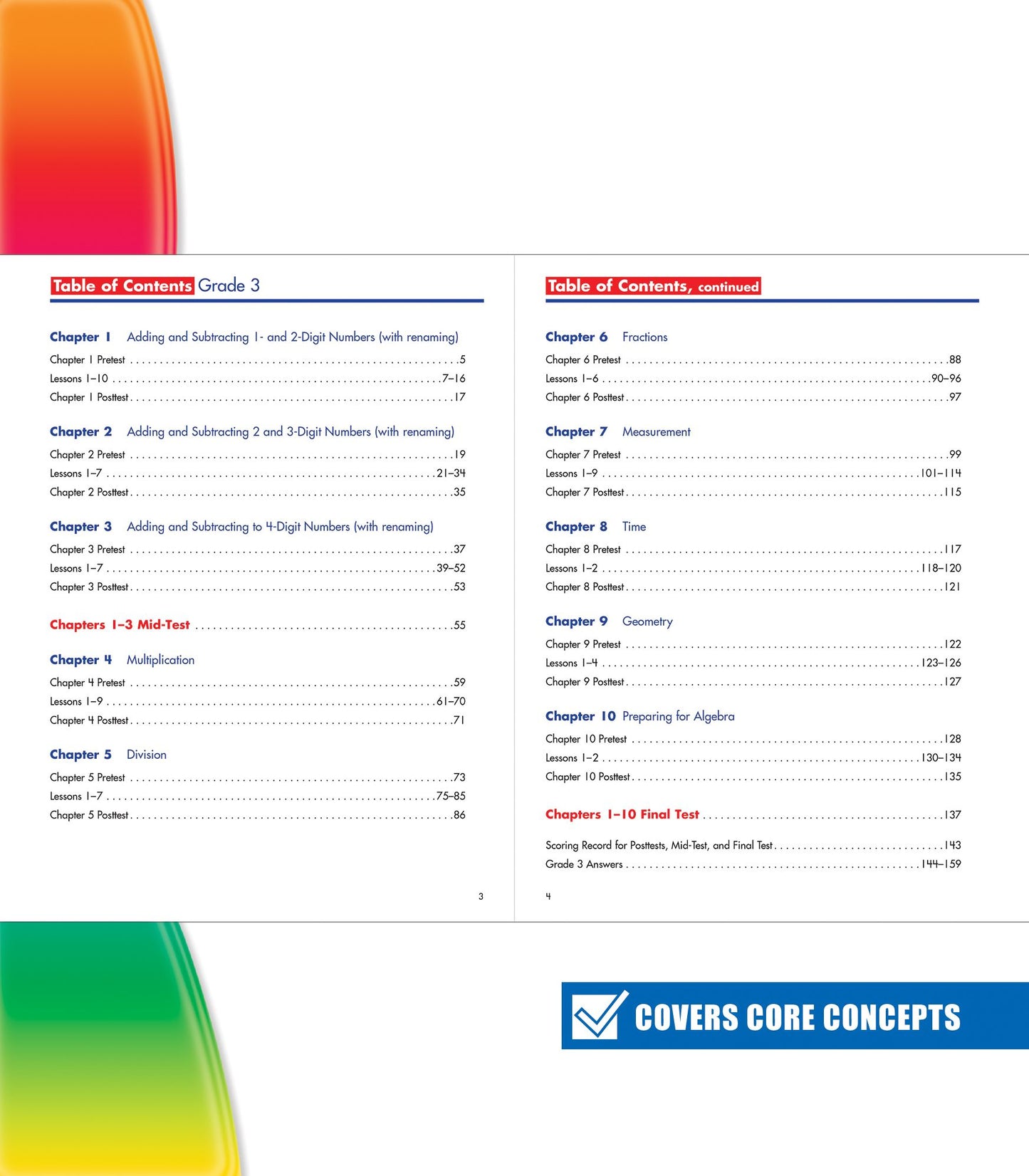 Carson Dellosa CD-704563 Spectrum Math Gr 3