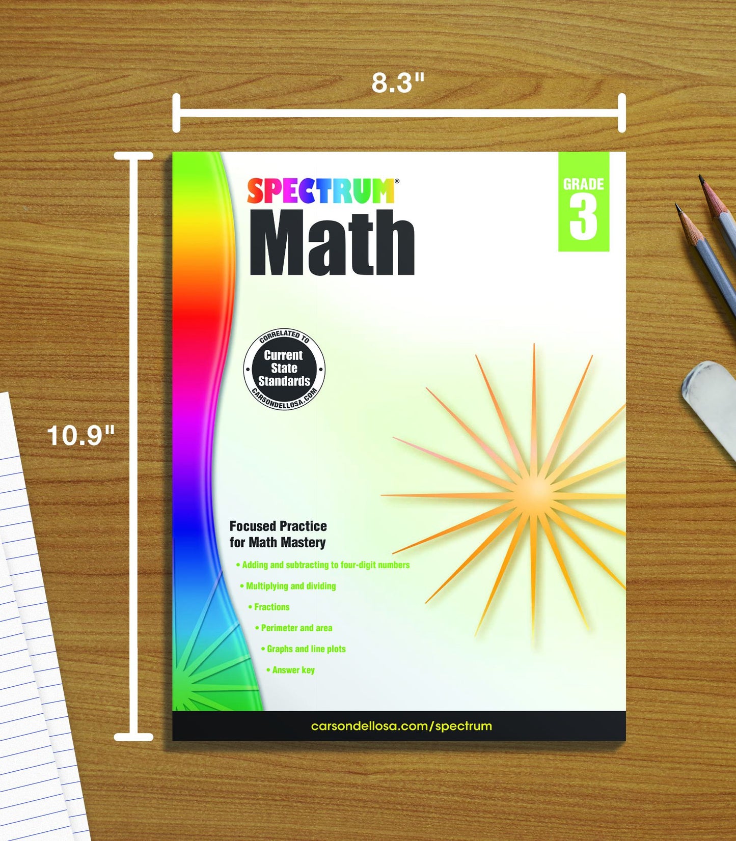 Carson Dellosa CD-704563 Spectrum Math Gr 3
