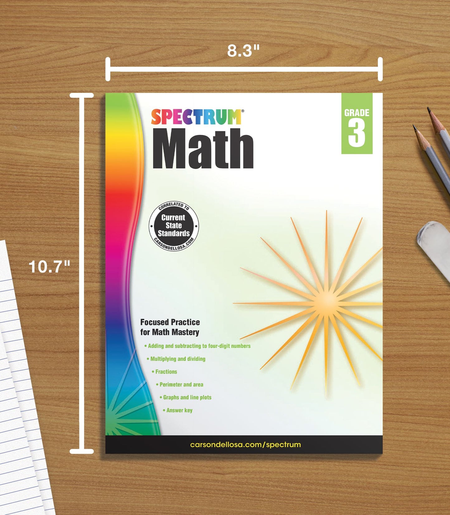 Carson Dellosa CD-704563 Spectrum Math Gr 3