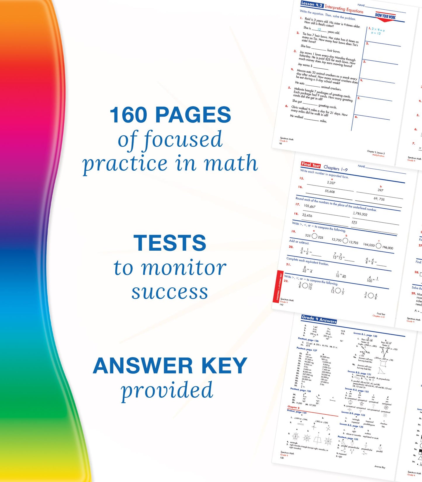 Carson Dellosa CD-704564 Spectrum Math Gr 4