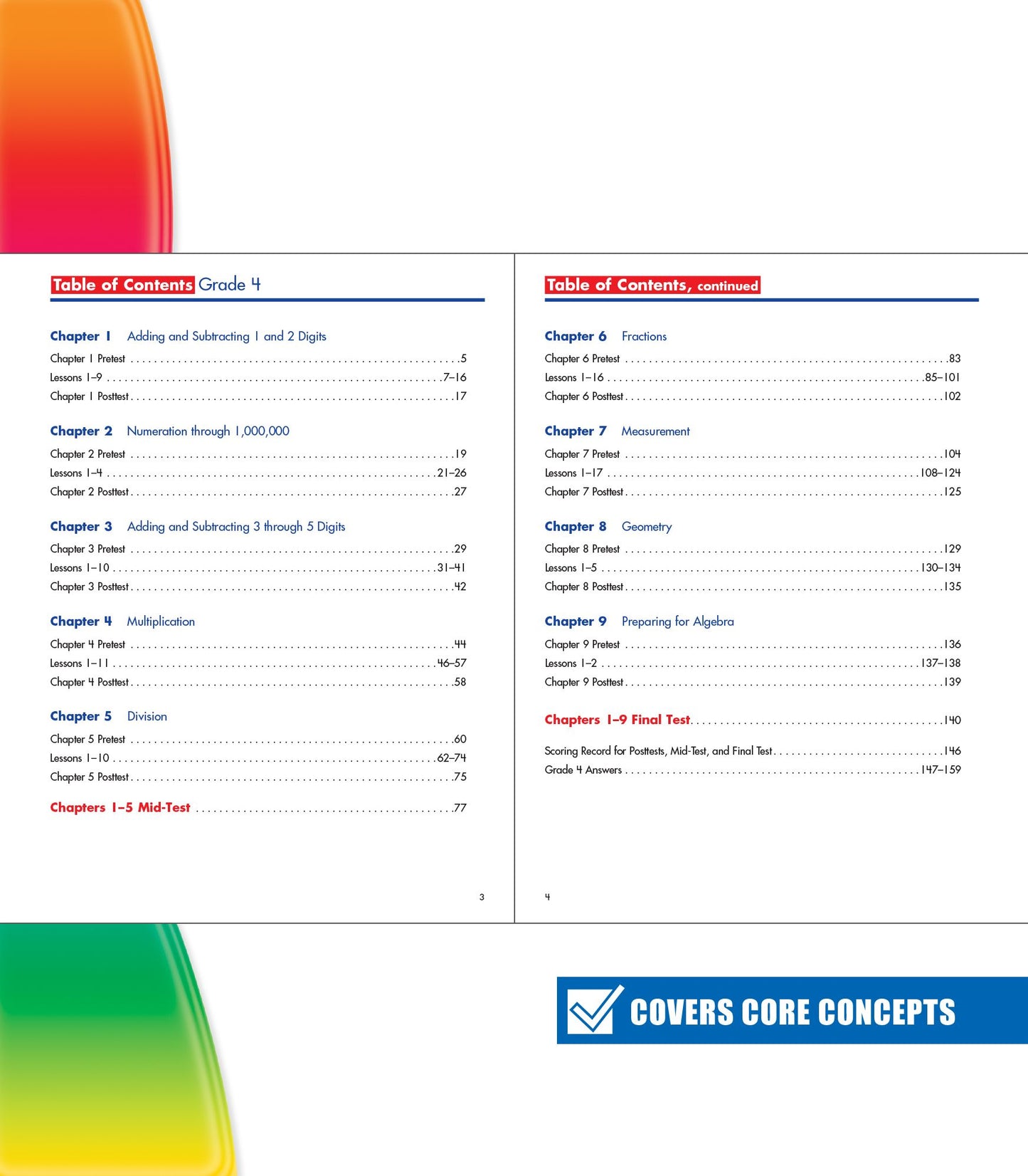 Carson Dellosa CD-704564 Spectrum Math Gr 4