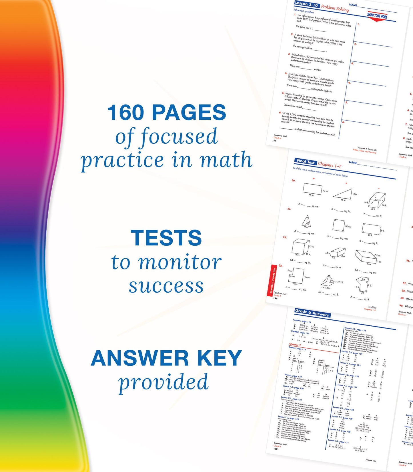 Carson Dellosa CD-704566 Spectrum Math Gr 6