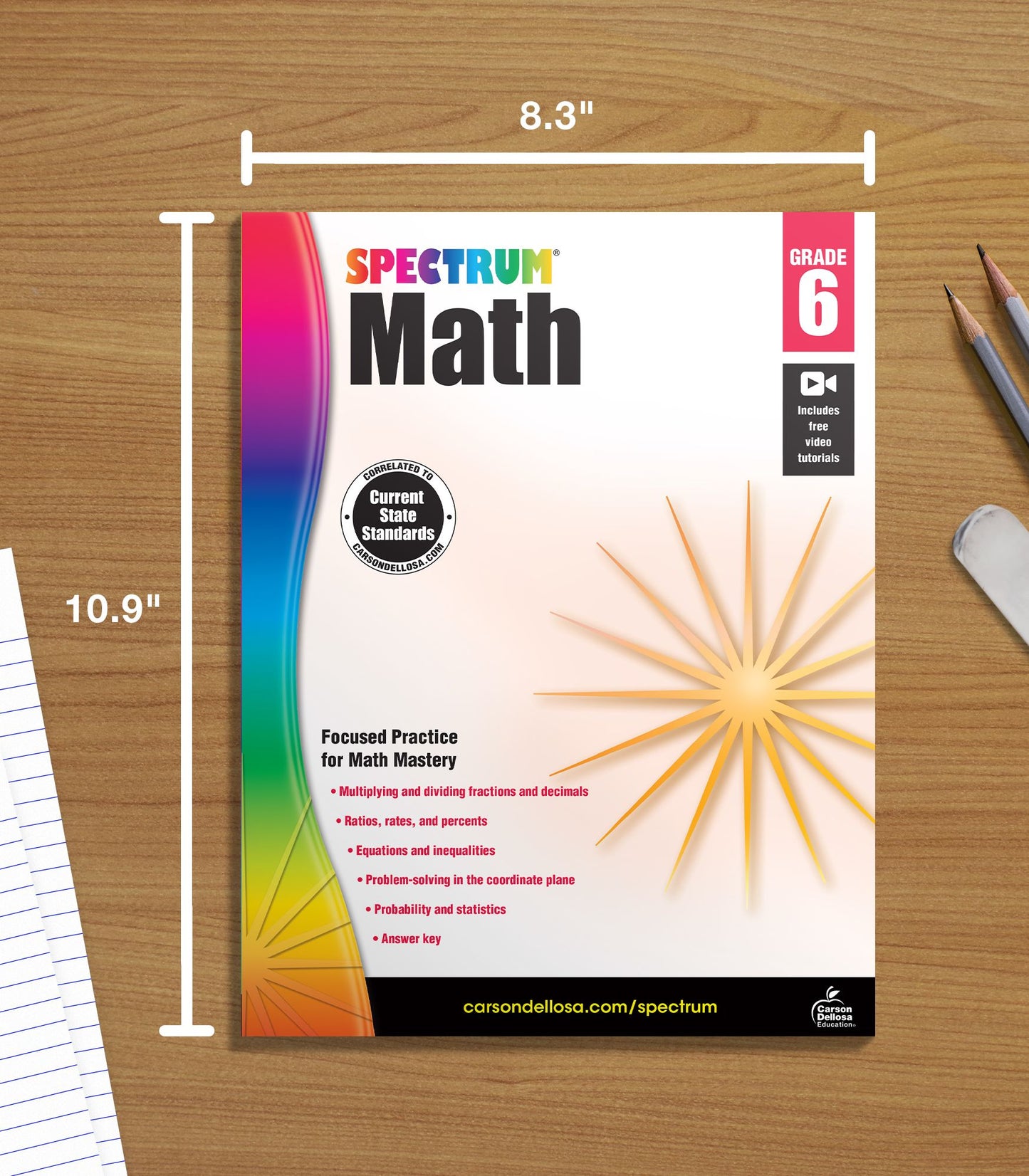 Carson Dellosa CD-704566 Spectrum Math Gr 6