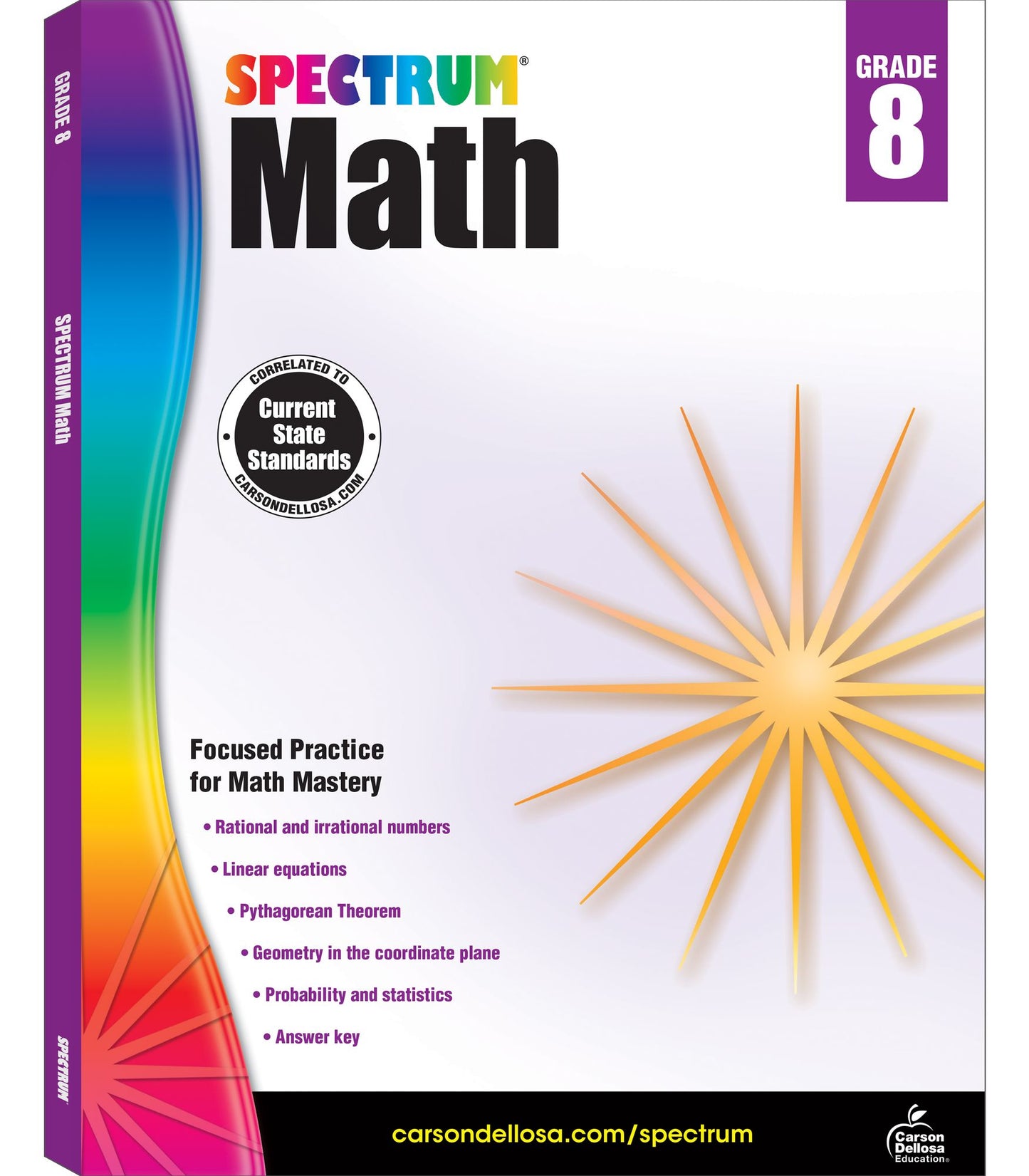 Carson Dellosa CD-704568 Spectrum Math Gr 8