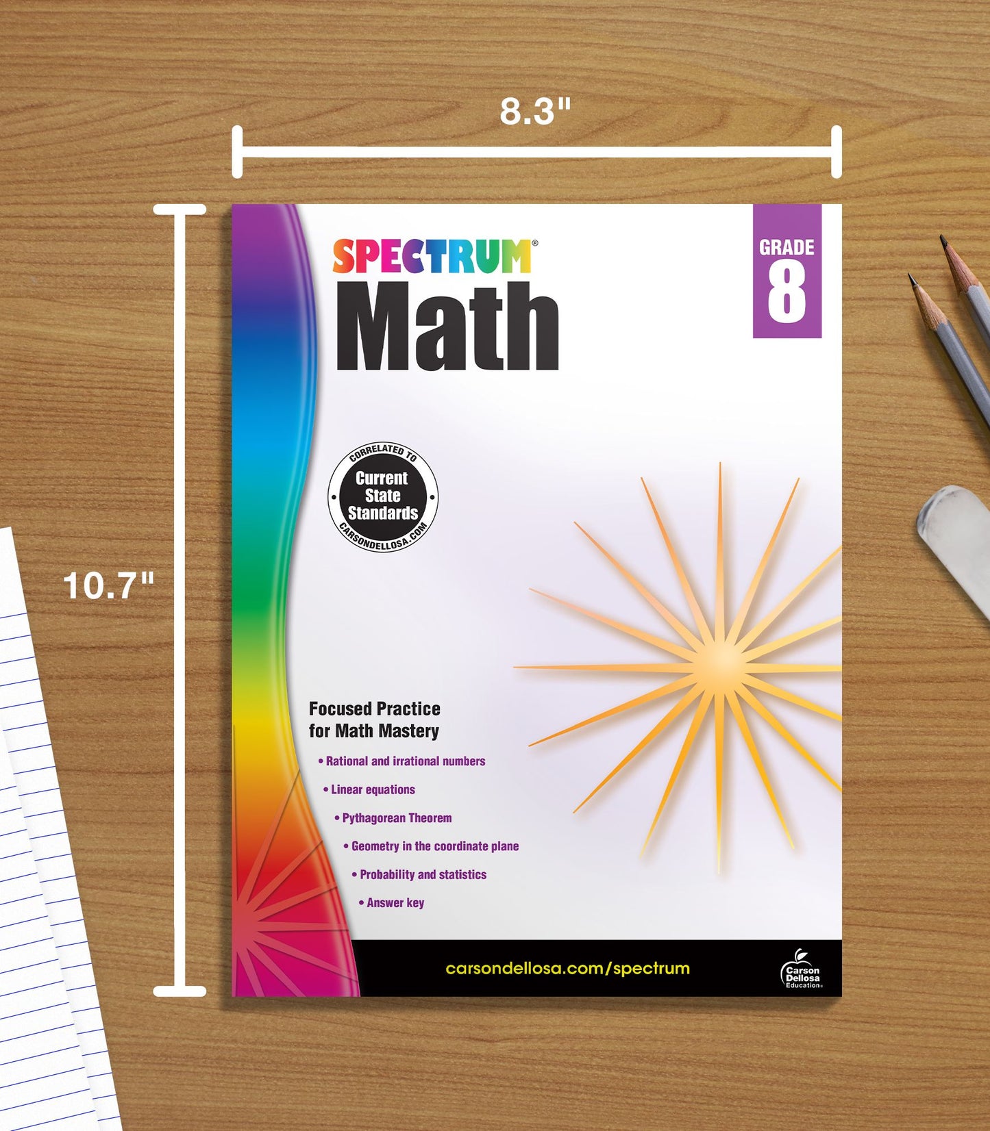 Carson Dellosa CD-704568 Spectrum Math Gr 8