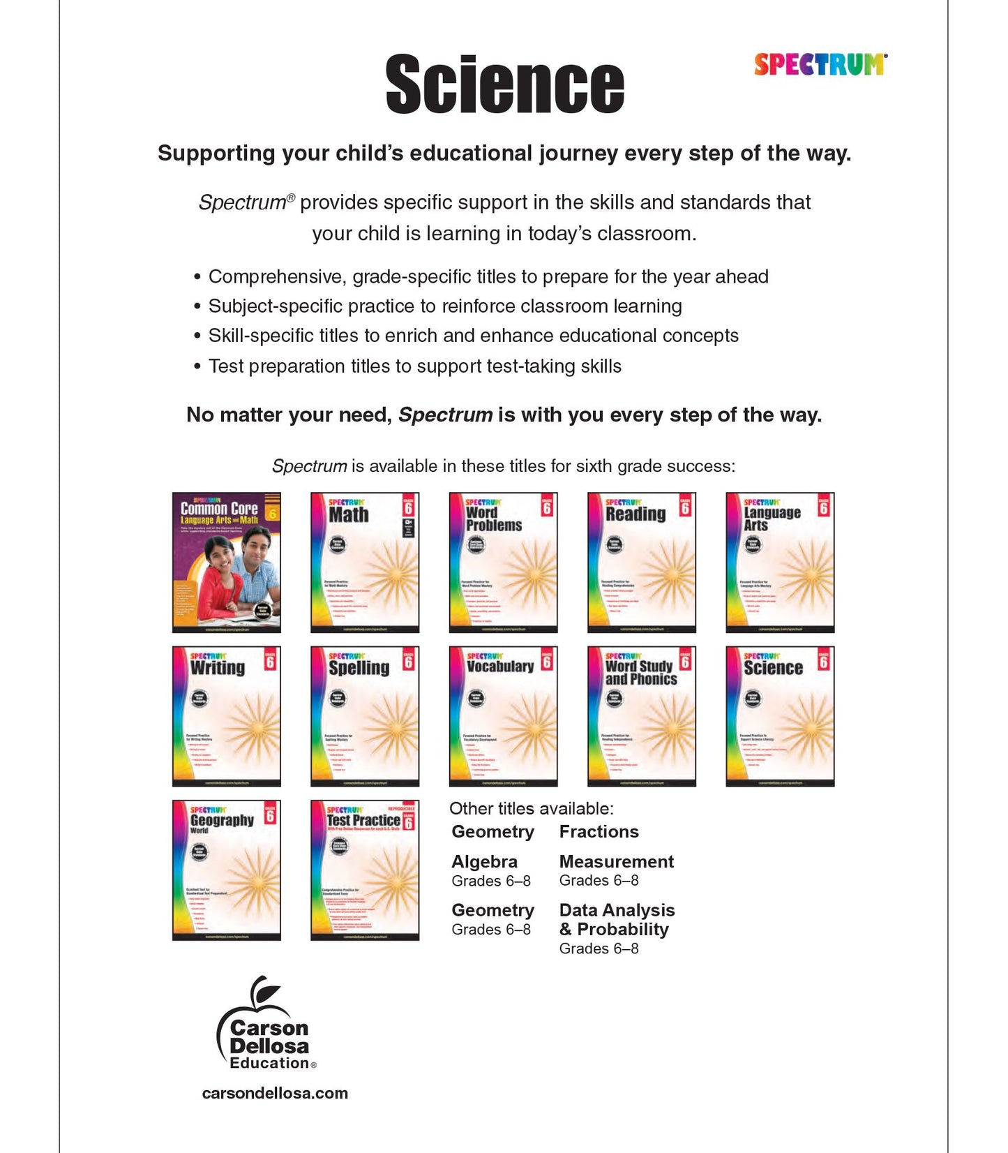 Spectrum Science, Grade 6