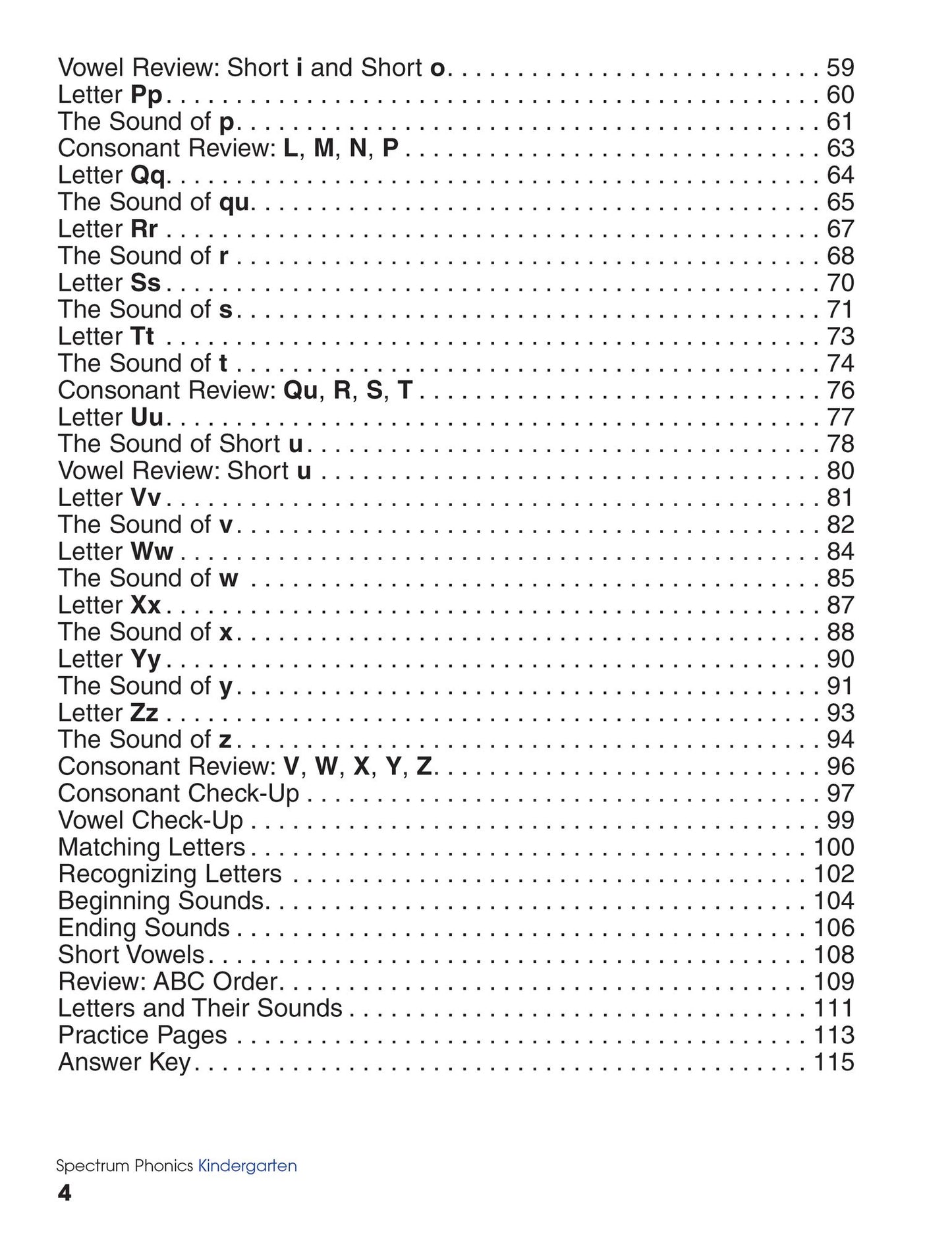Spectrum Phonics Grade K