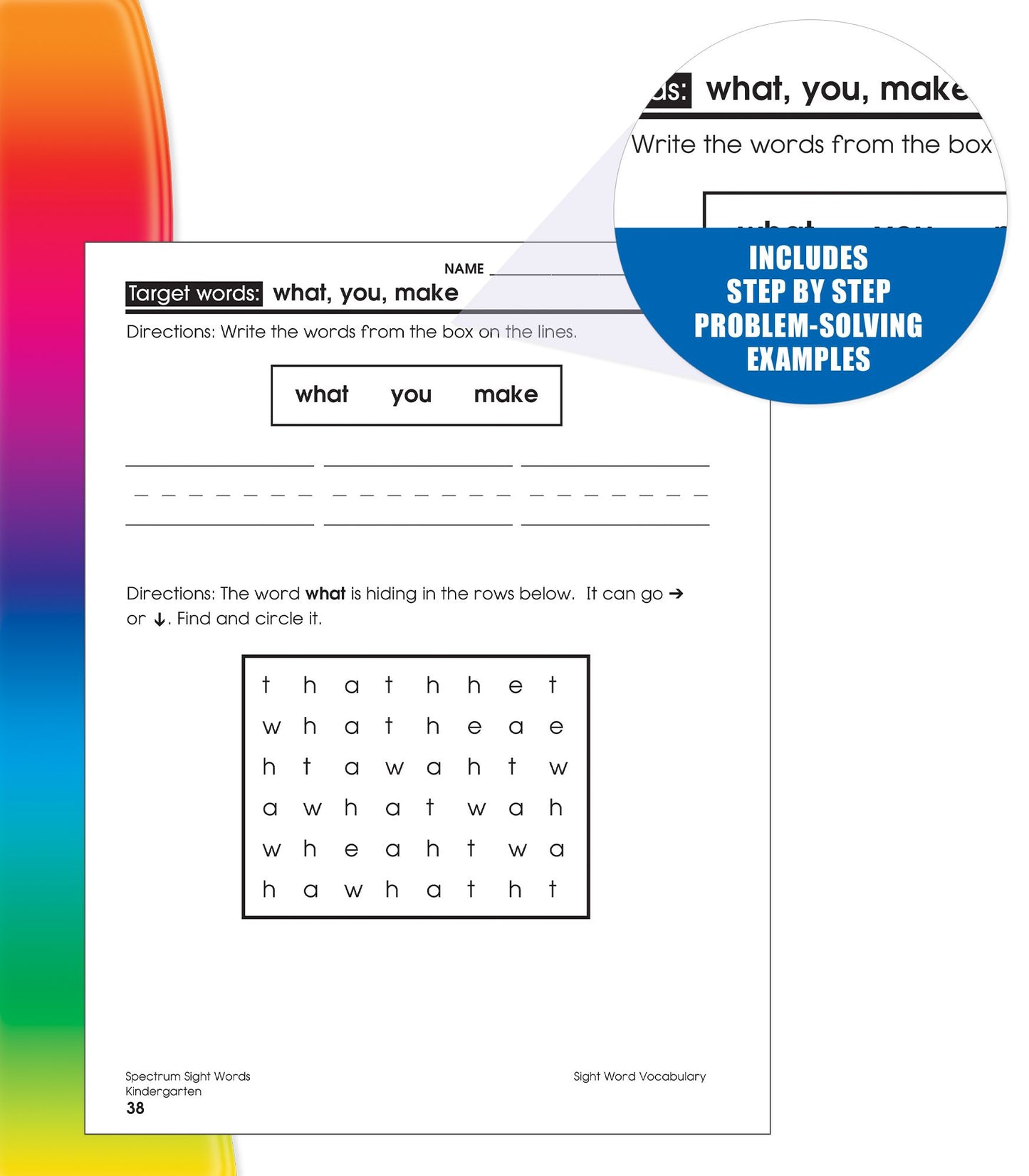 Spectrum Sight Words Grade K