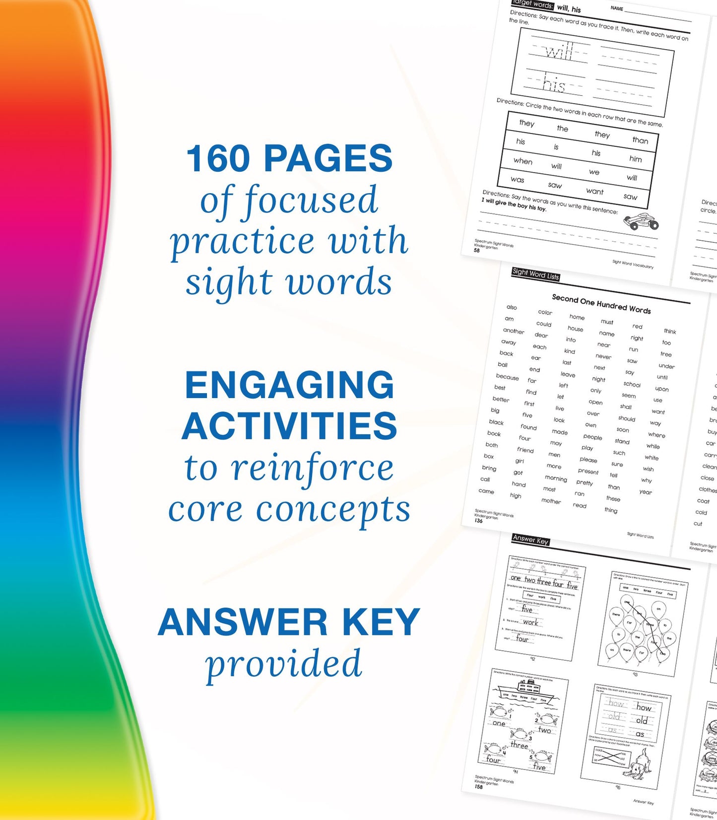 Spectrum Sight Words Grade K