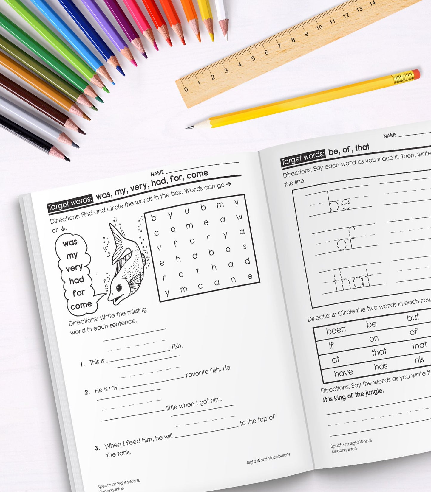 Spectrum Sight Words Grade K