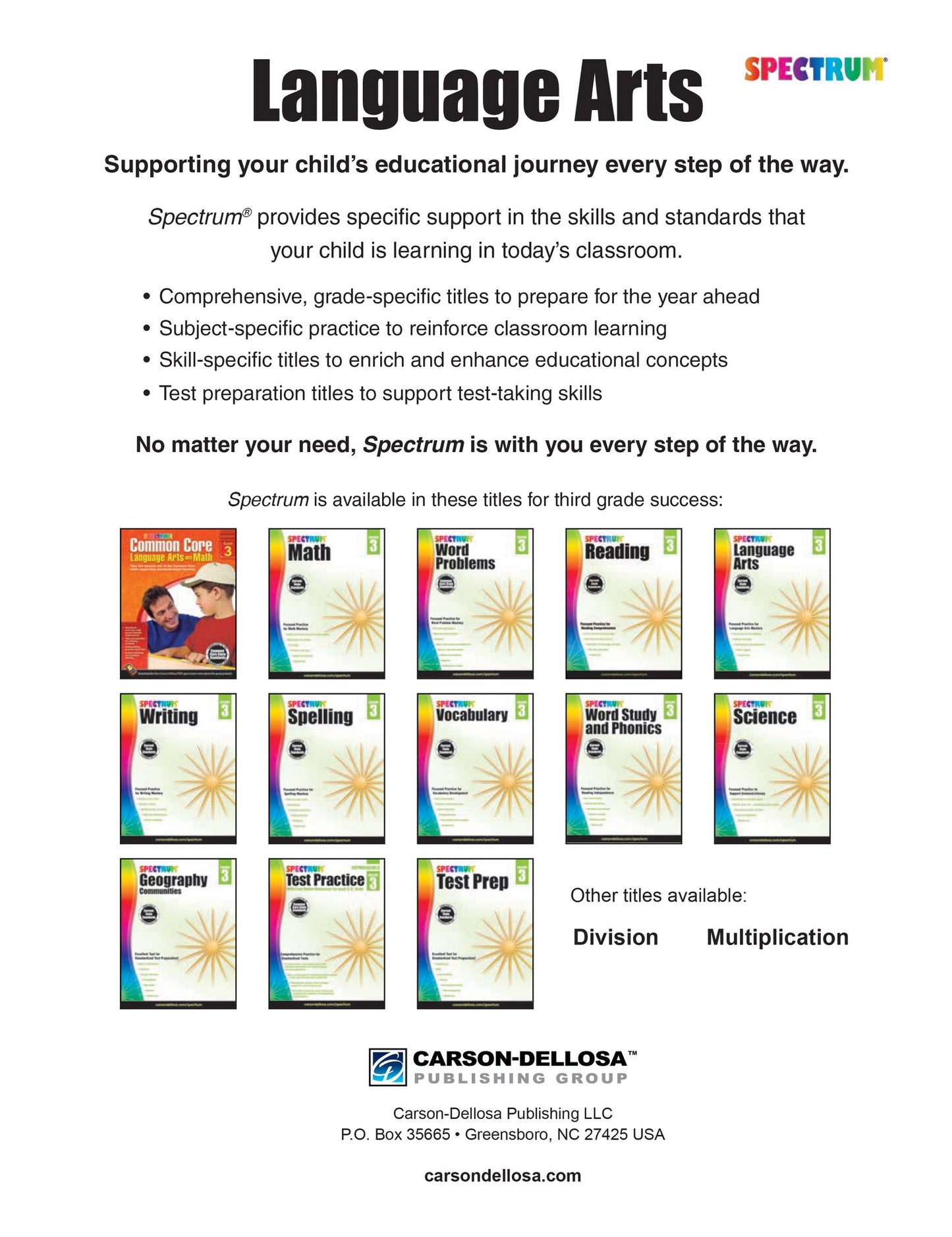 Spectrum Language Arts, Grade 3