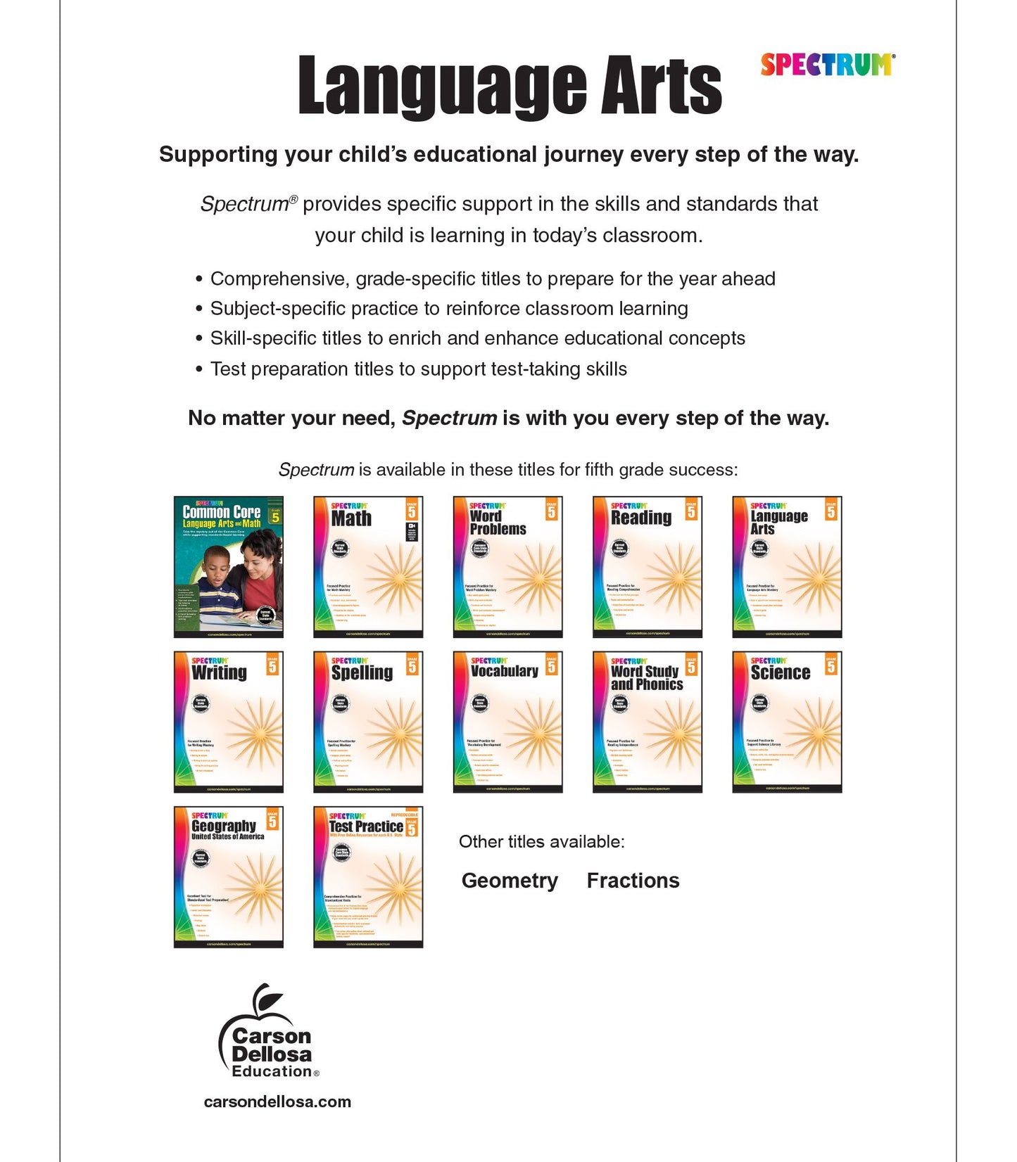 Spectrum Language Arts, Grade 5