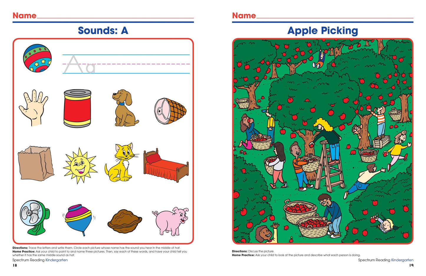 Spectrum Reading Workbook Grade K