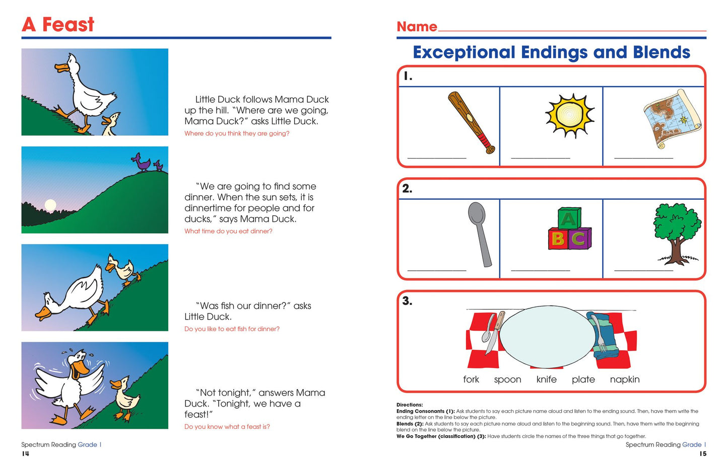 Spectrum Reading Workbook, Grade 1
