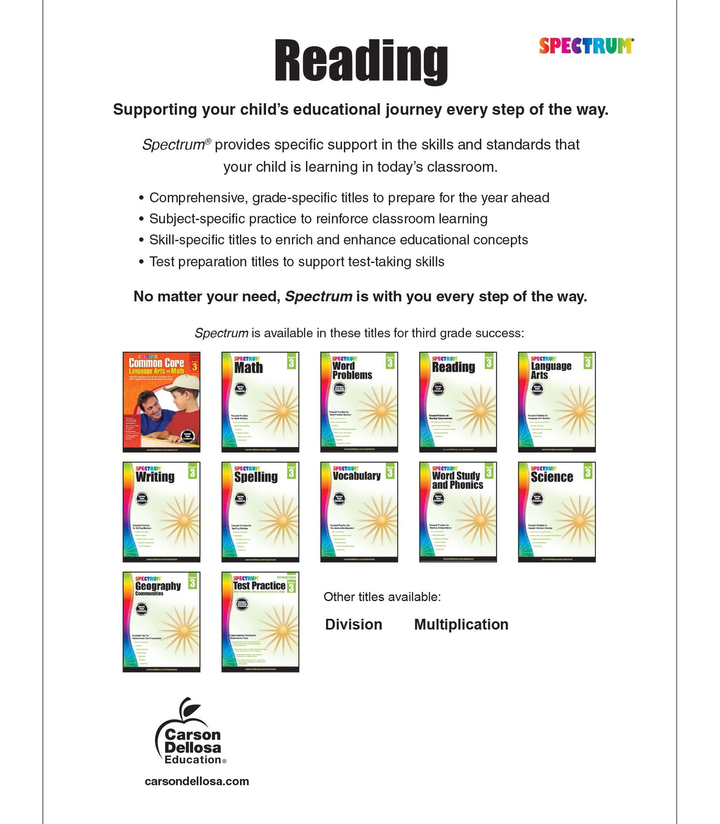 Spectrum Reading Workbook Grade 3