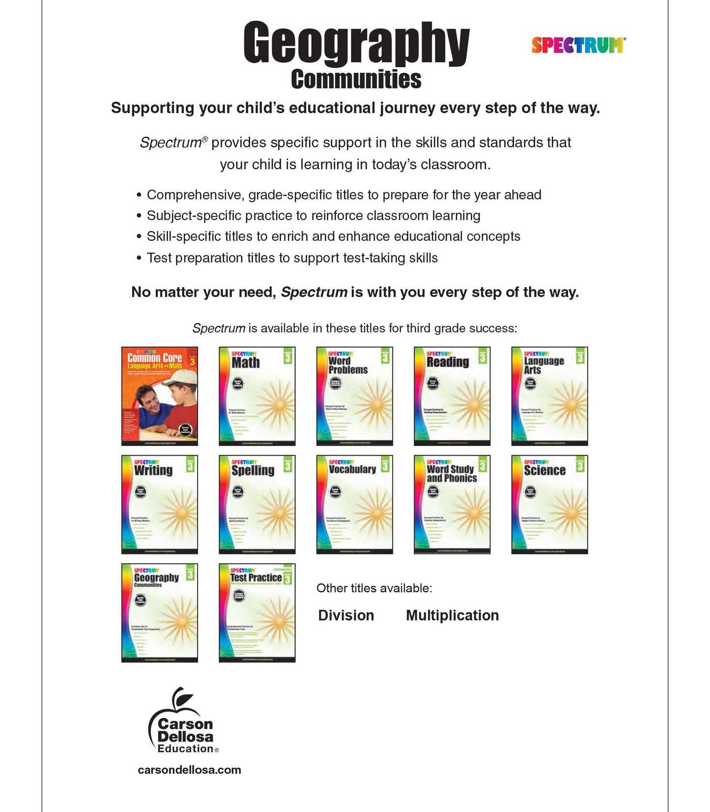 Spectrum Geography, Grade 3: Communities