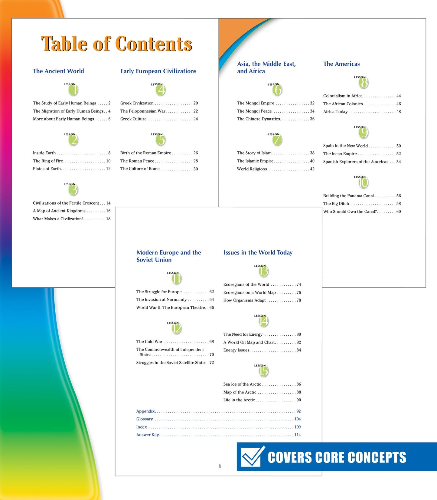 Spectrum Geography, Grade 6: The World