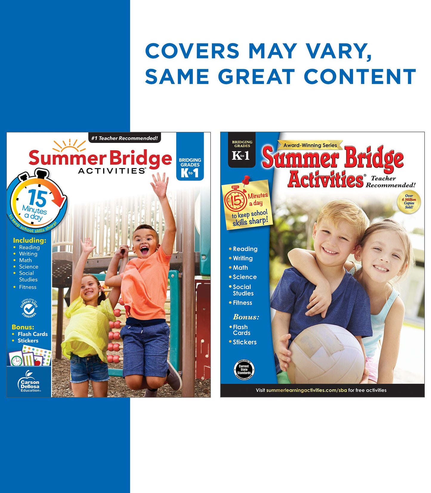 Summer Bridge Activities, Grades K - 1: Bridging Grades Kindergarten to First