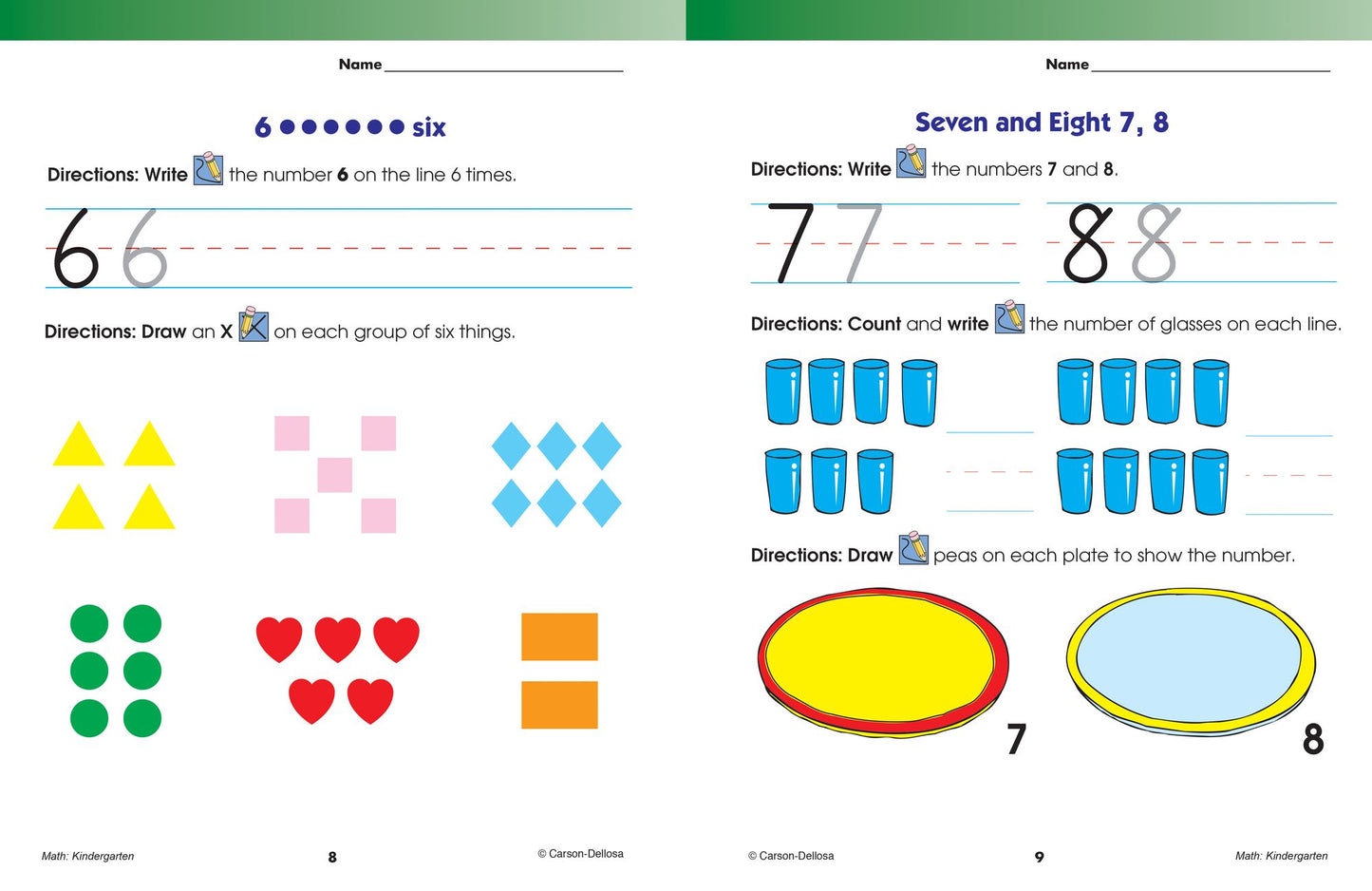 Math Workbook, Grade K