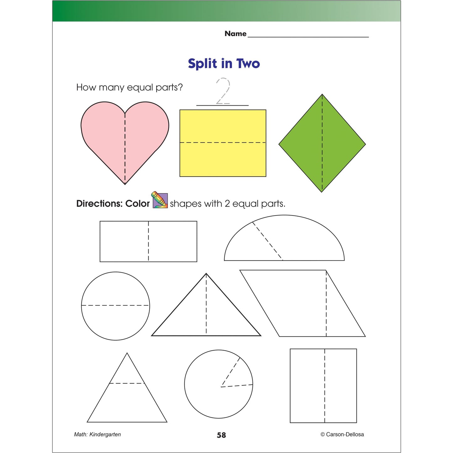 Math Workbook, Grade K