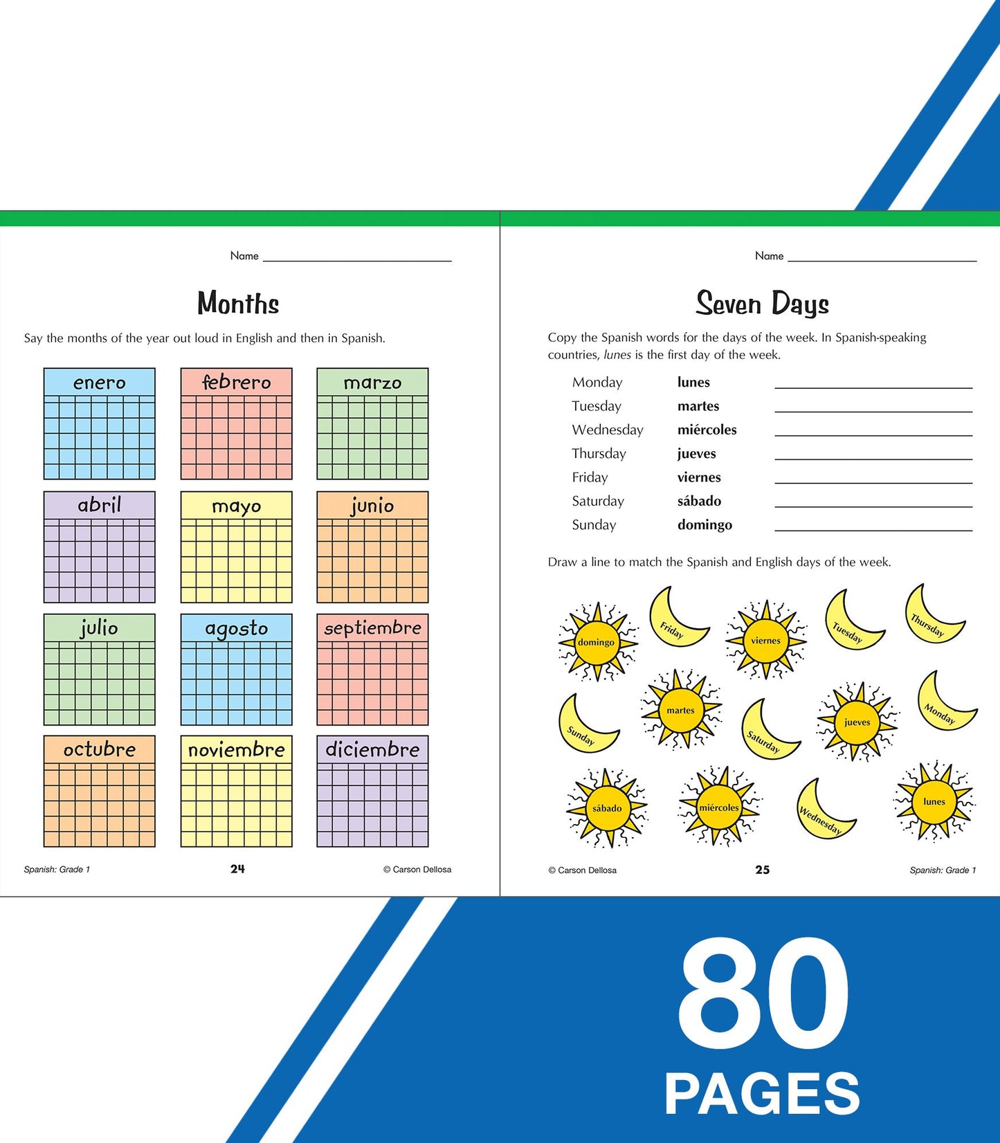 Spanish Workbook, Grade 1