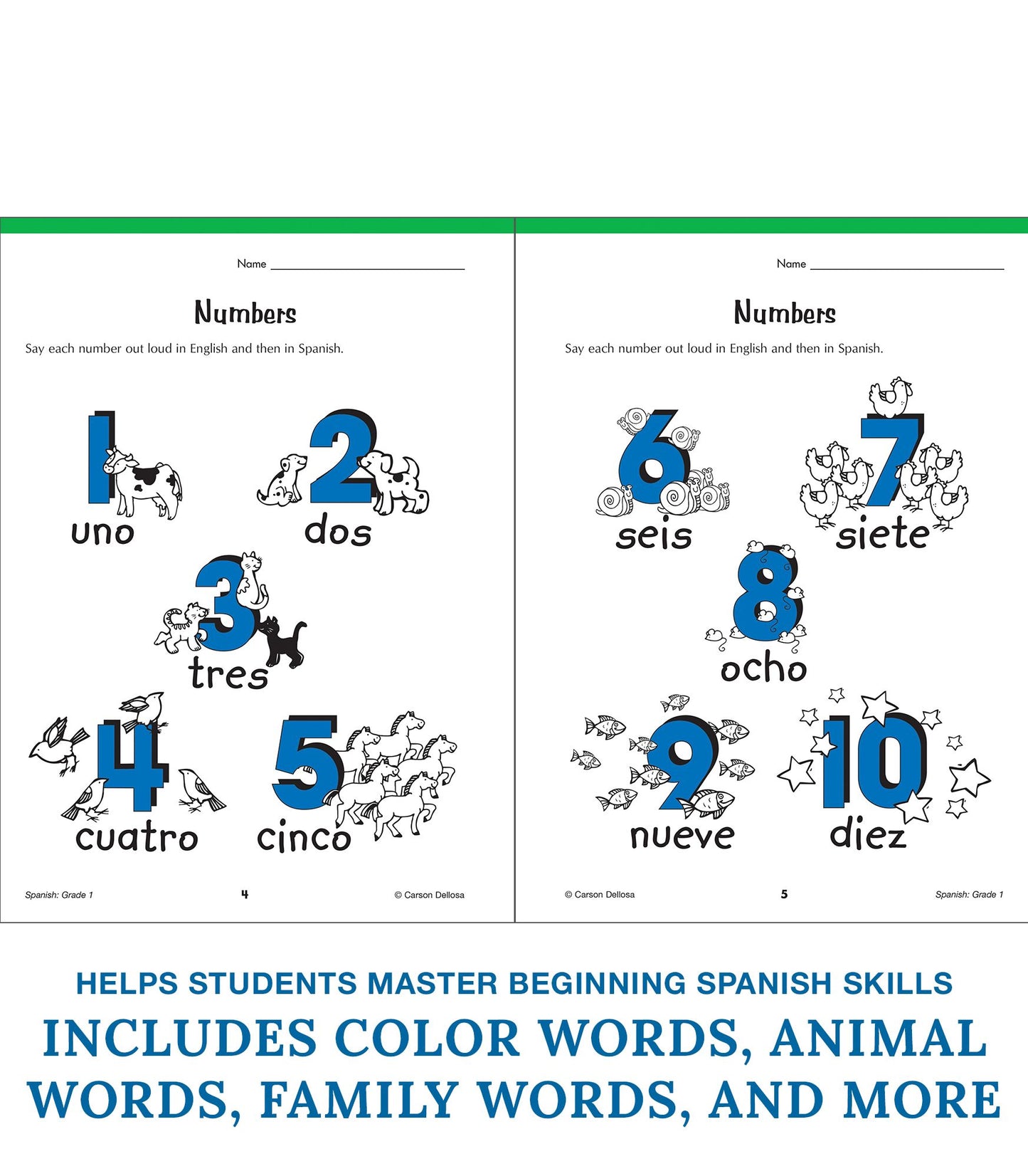 Spanish Workbook, Grade 1