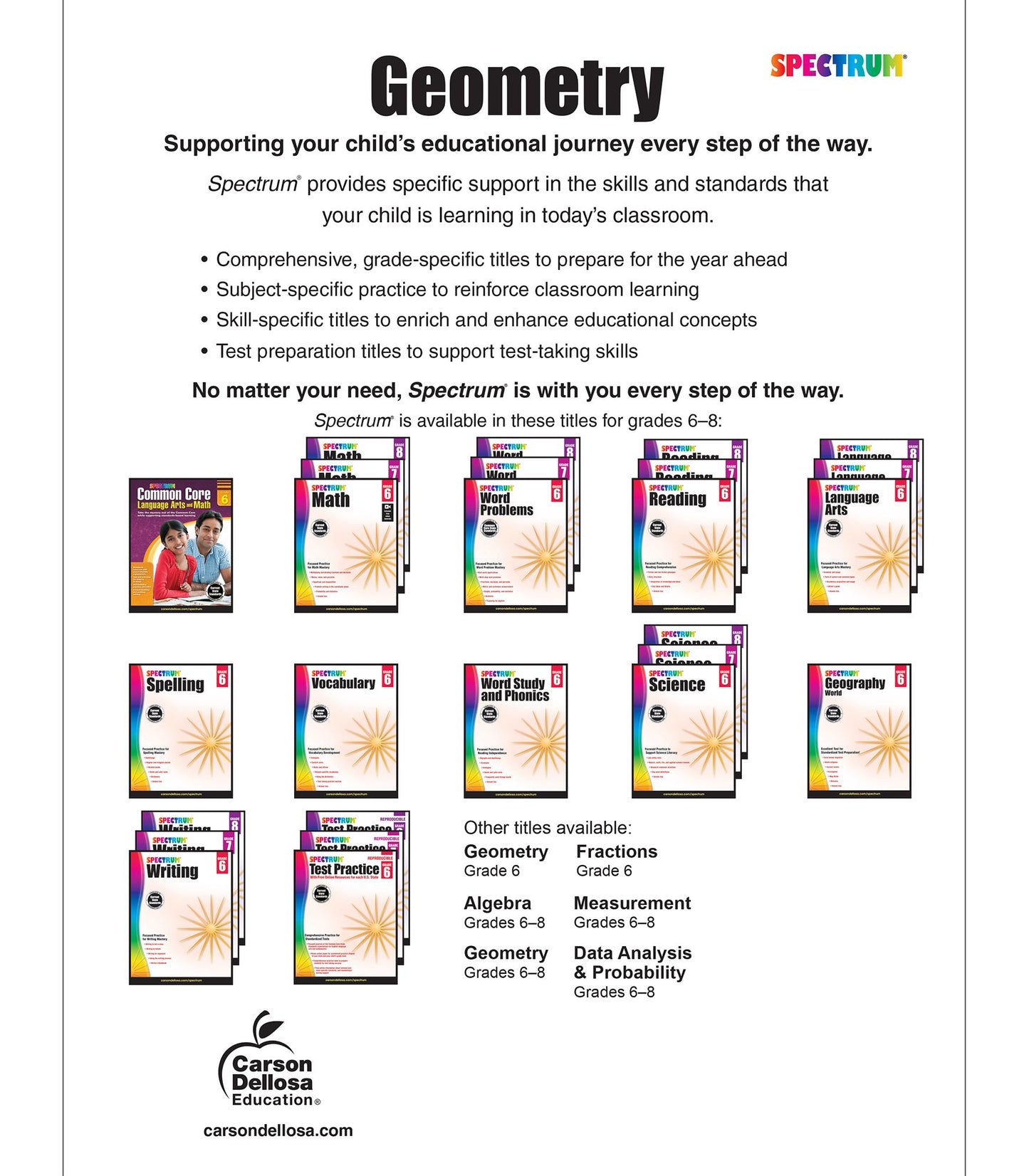 Spectrum Geometry (Grades 6-8)