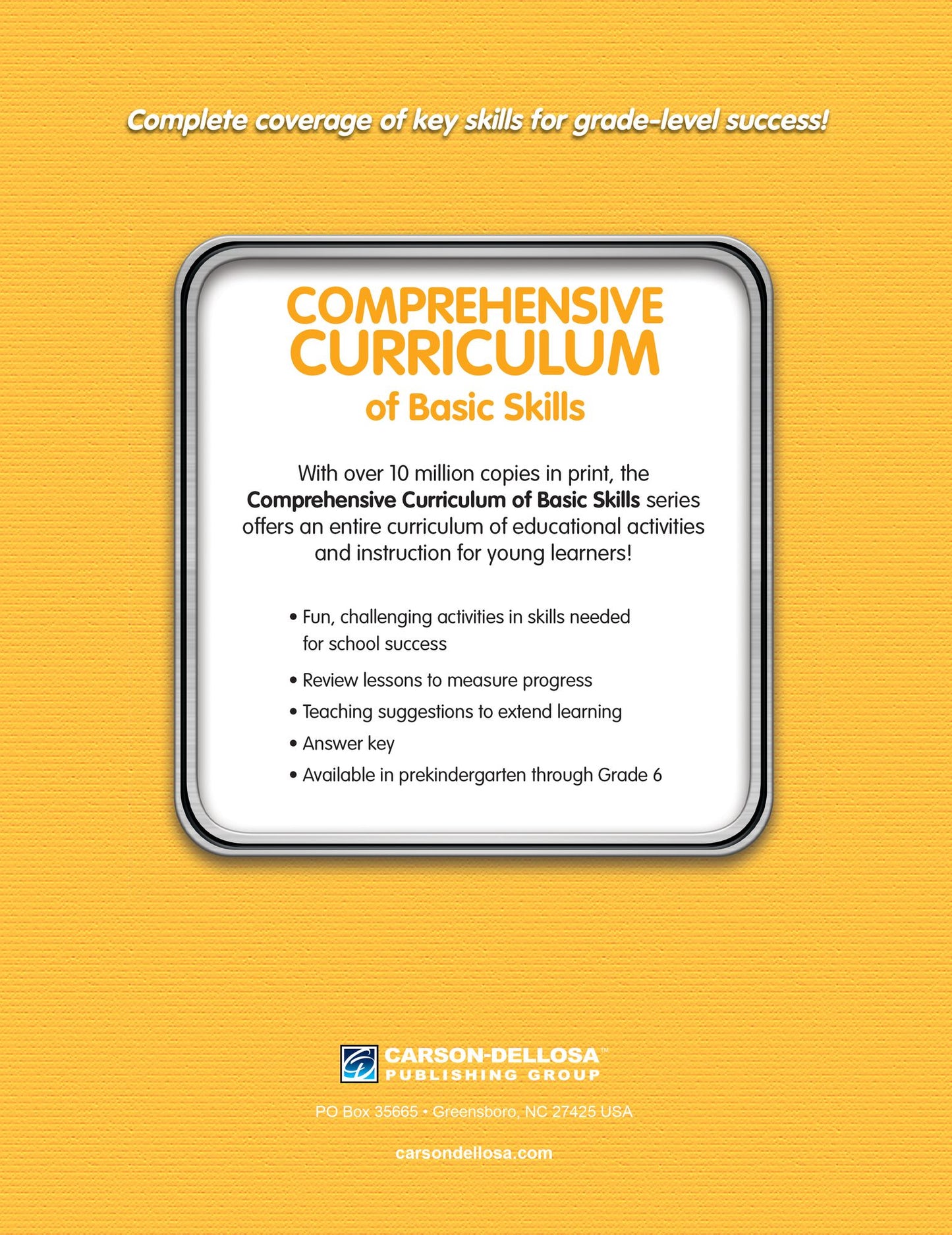Comprehensive Curriculum of Basic Skills, Grade 2