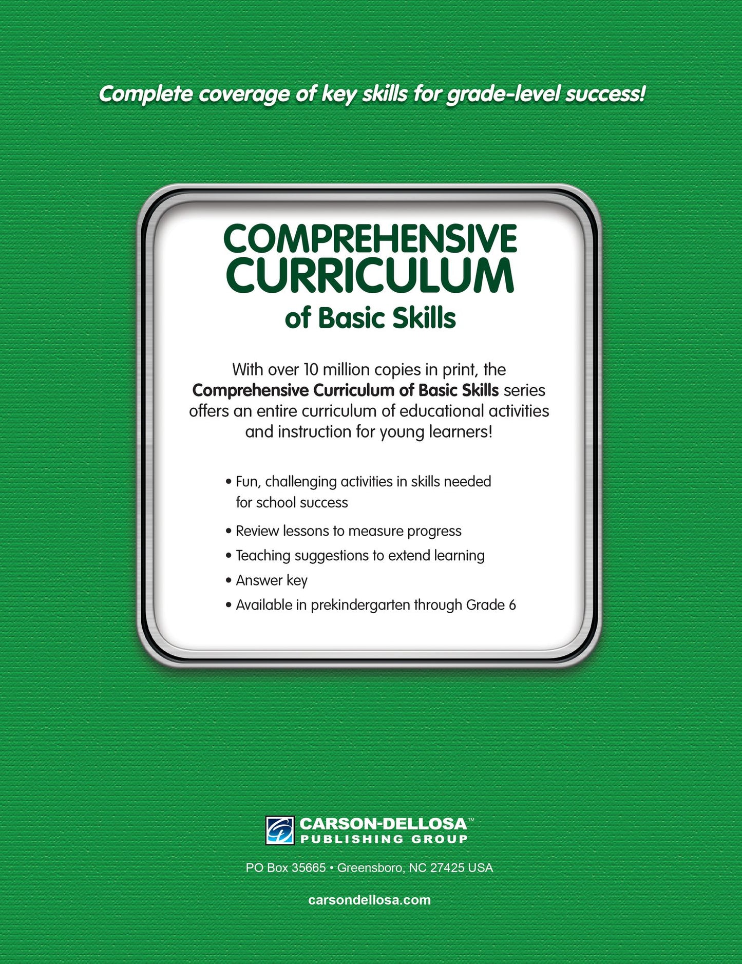 Comprehensive Curriculum of Basic Skills, Grade 3