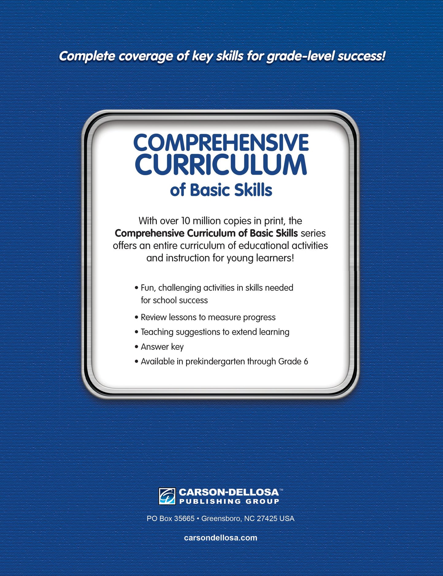 Comprehensive Curriculum of Basic Skills, Grade 4