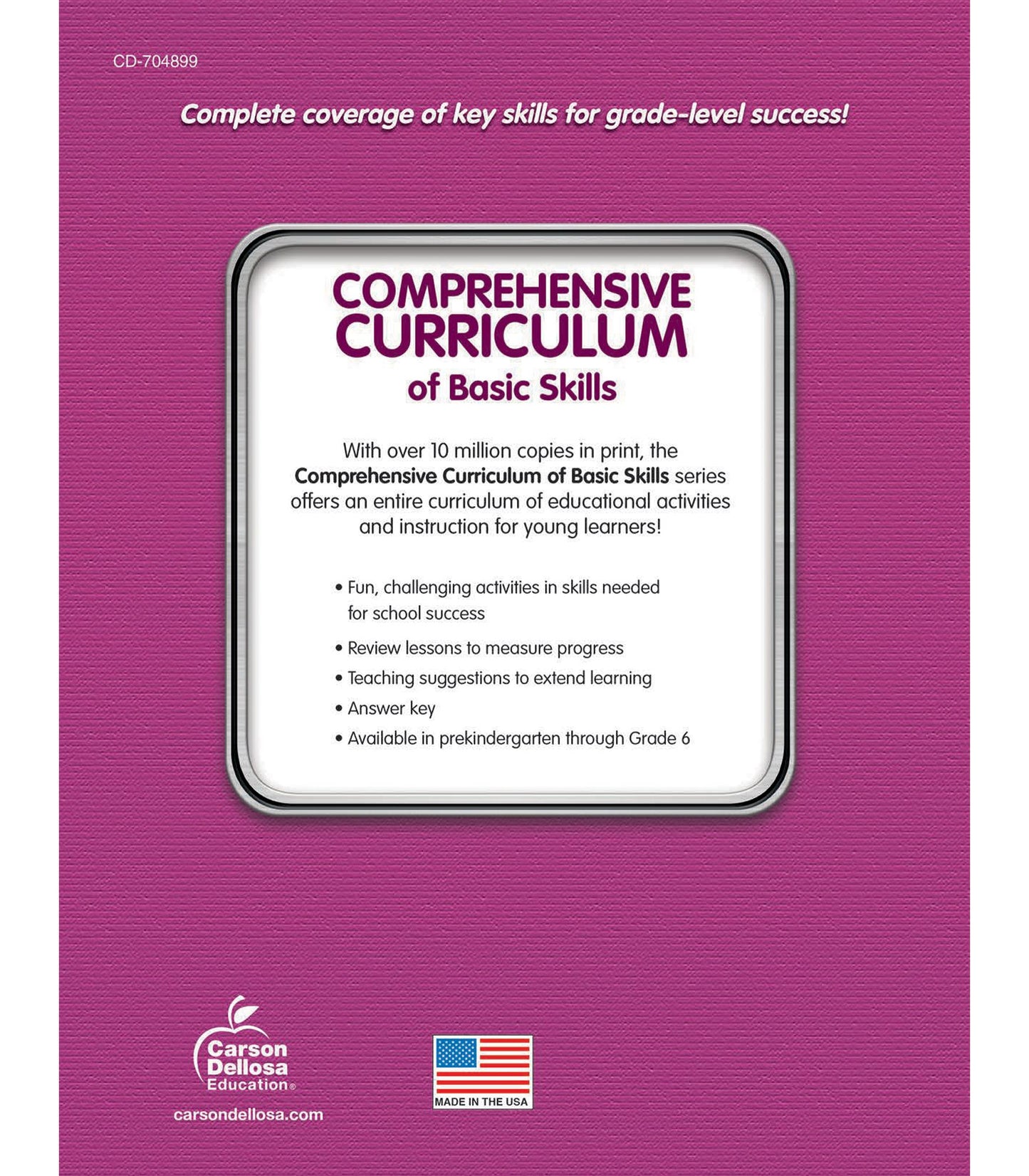 Comprehensive Curriculum of Basic Skills, Grade 6