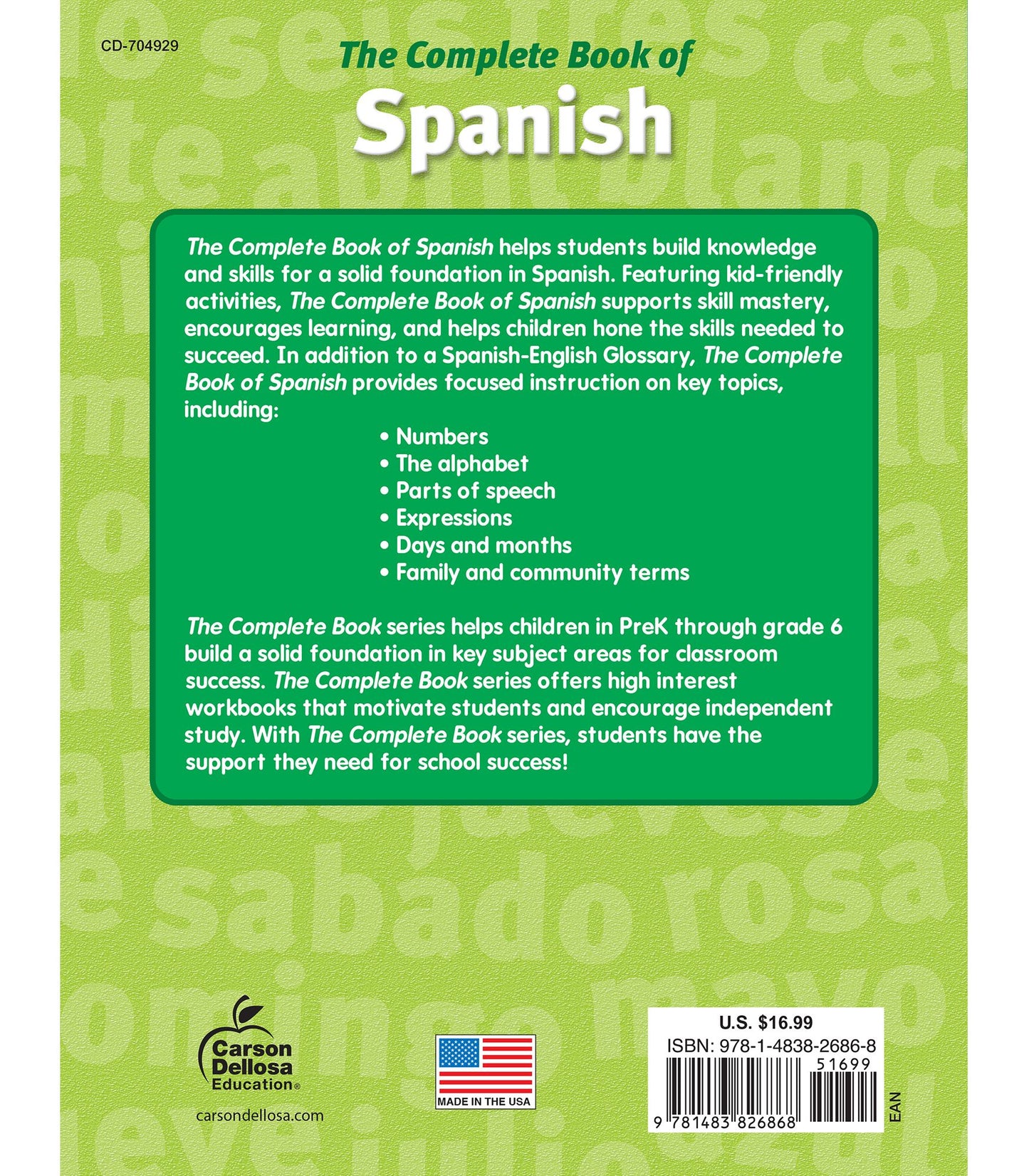Complete Book of Spanish, Grades 1 - 3