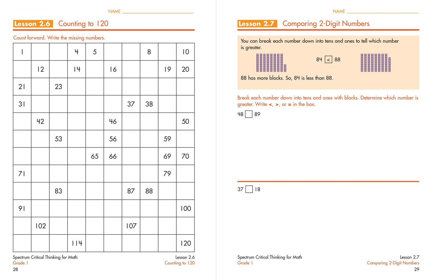 Spectrum Critical Thinking for Math Gr 1