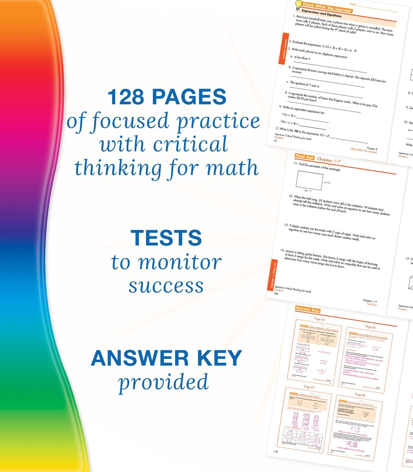 Spectrum Critical Thinking for Math, Grade 6