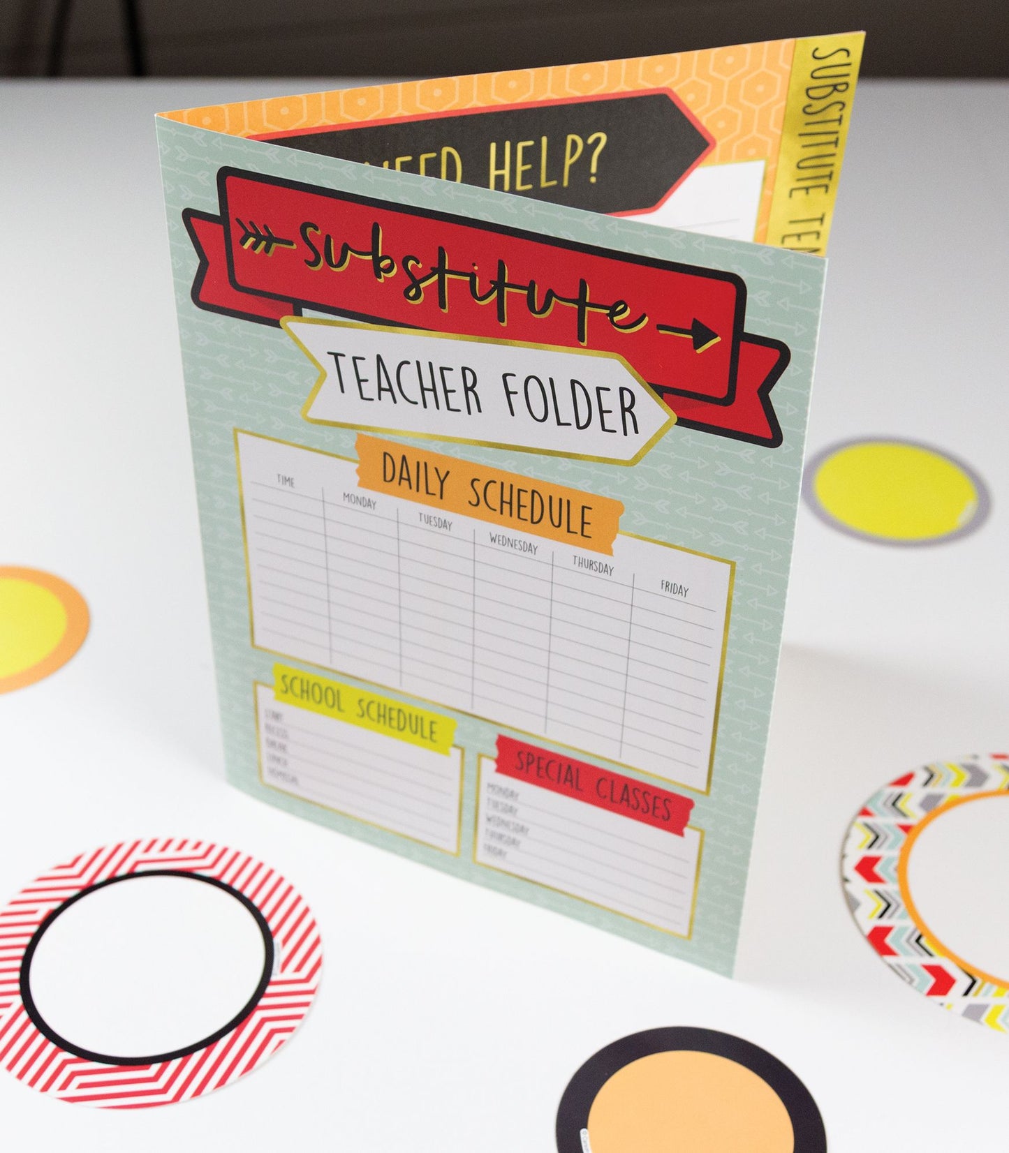 Aim High Substitute Teacher Folder Folder