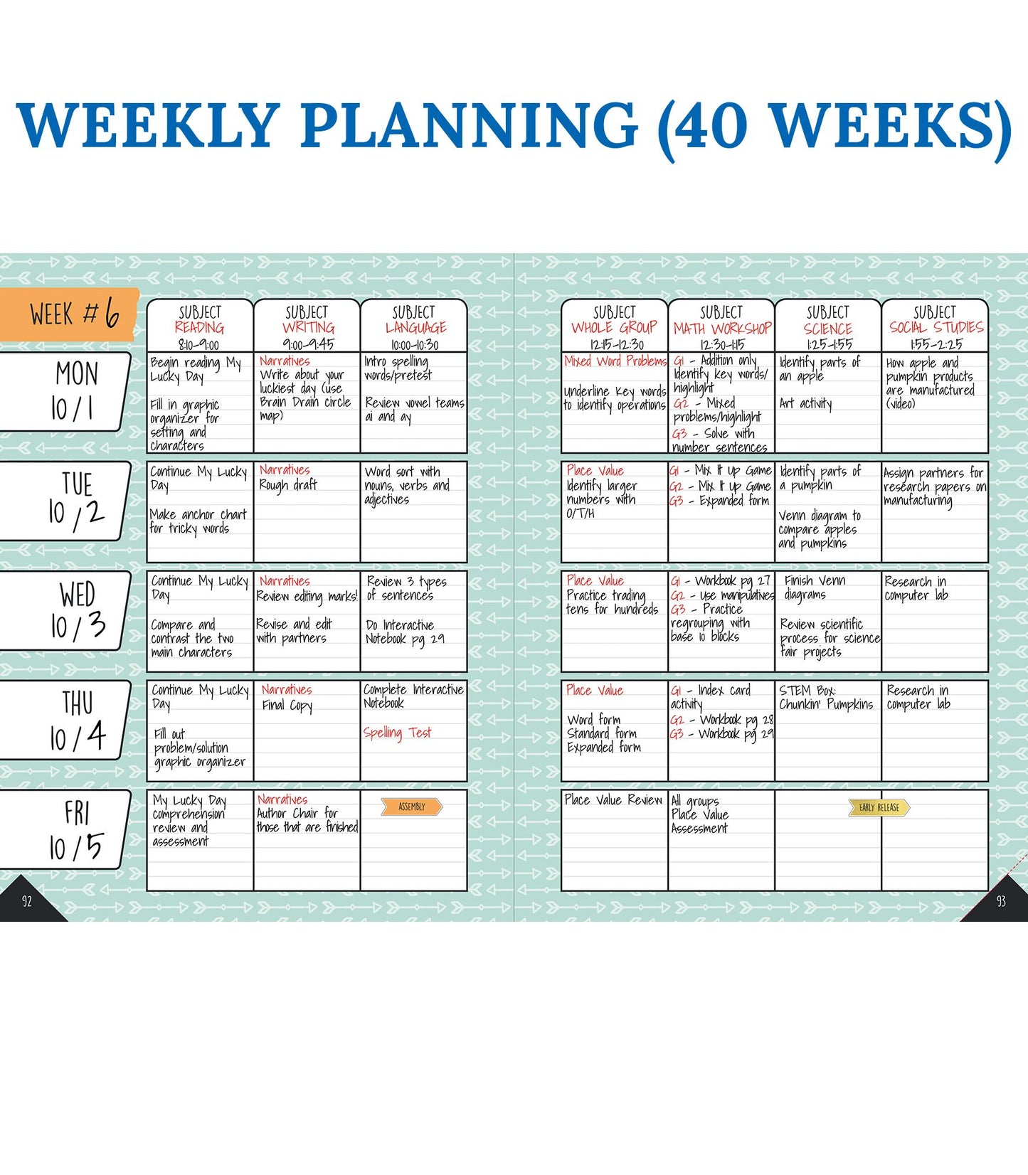 Aim High Teacher Planner Plan Book
