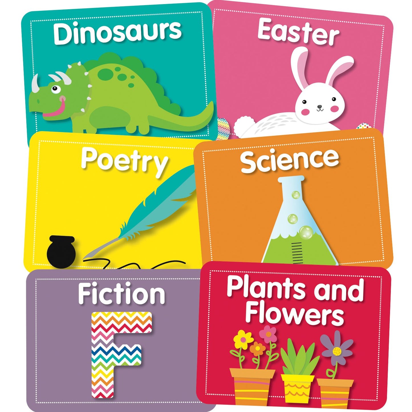 Just Teach Library Labels Mini Cut-Outs