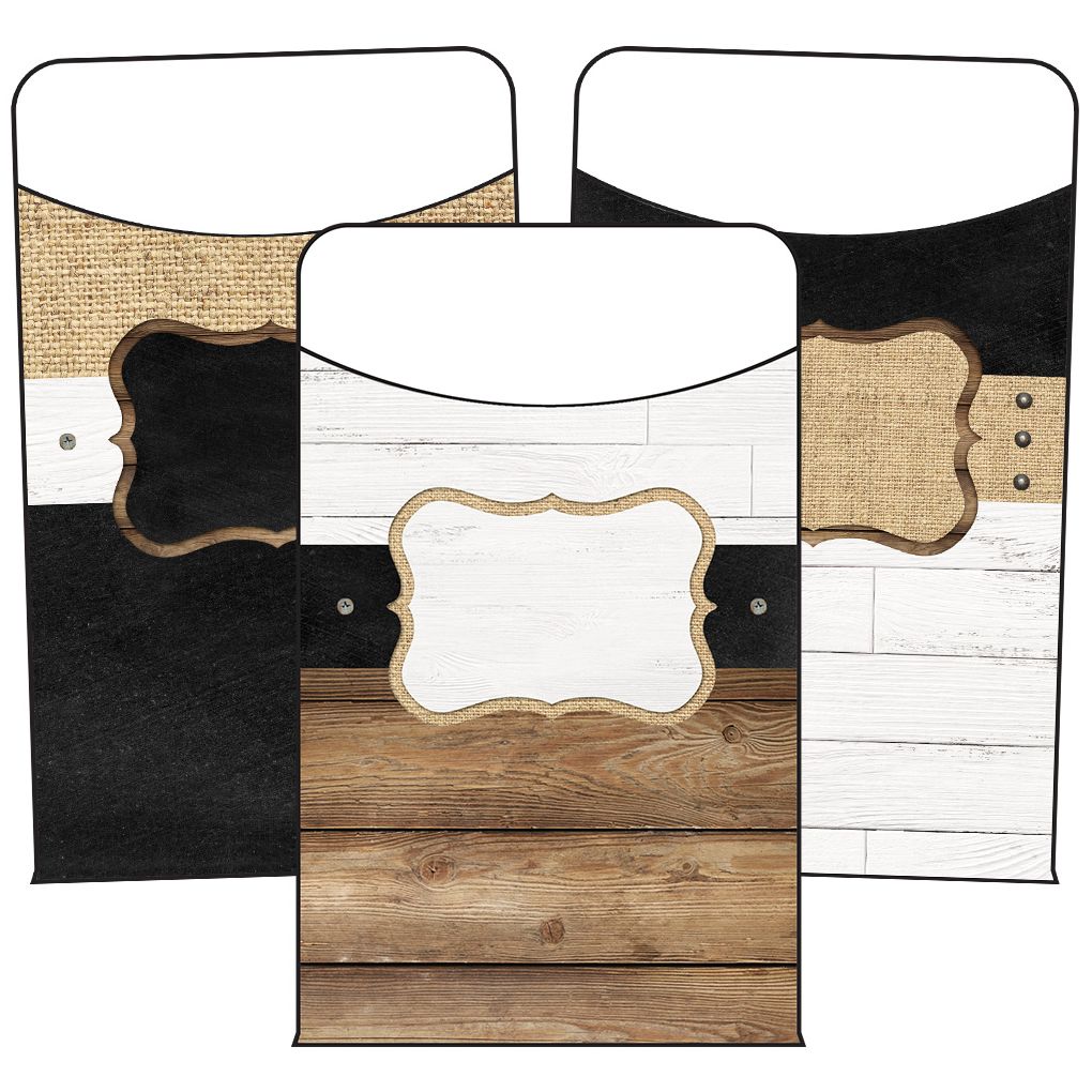 Industrial Chic Library Pockets