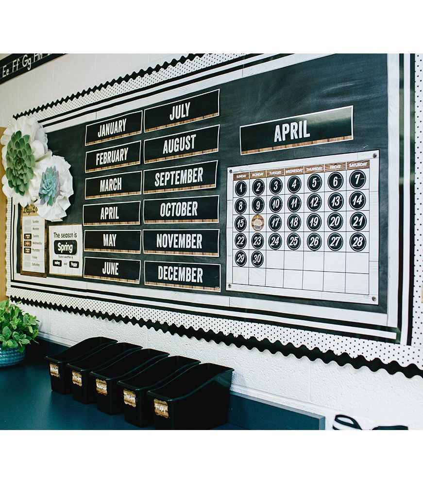 Industrial Chic Calendar Bulletin Board Set