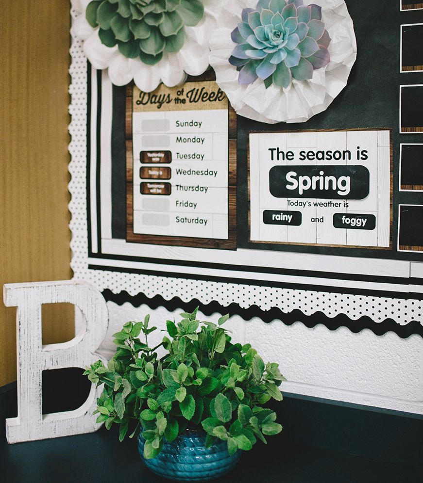 Industrial Chic Calendar Bulletin Board Set