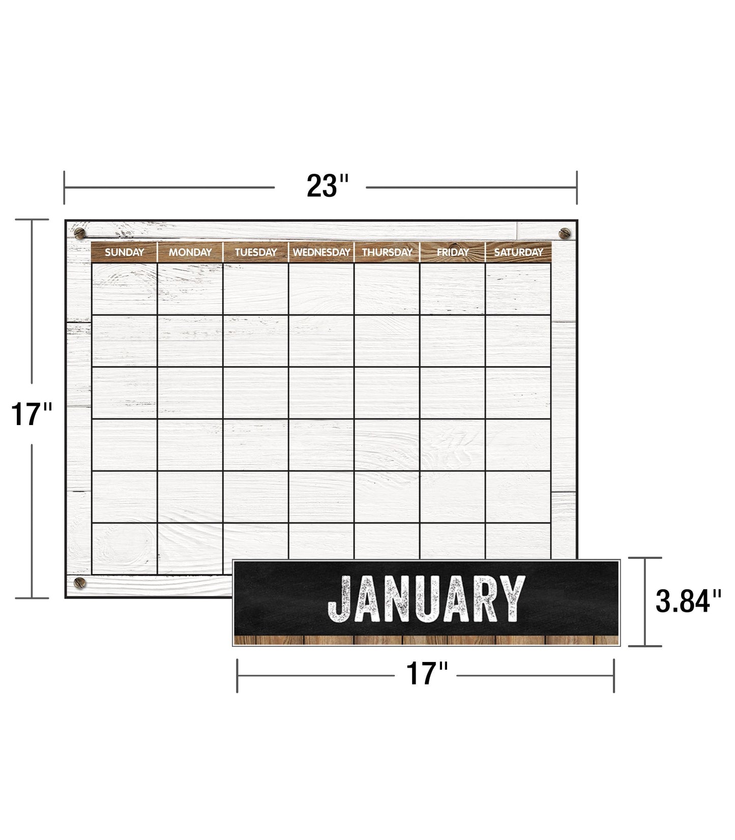 Industrial Chic Calendar Bulletin Board Set