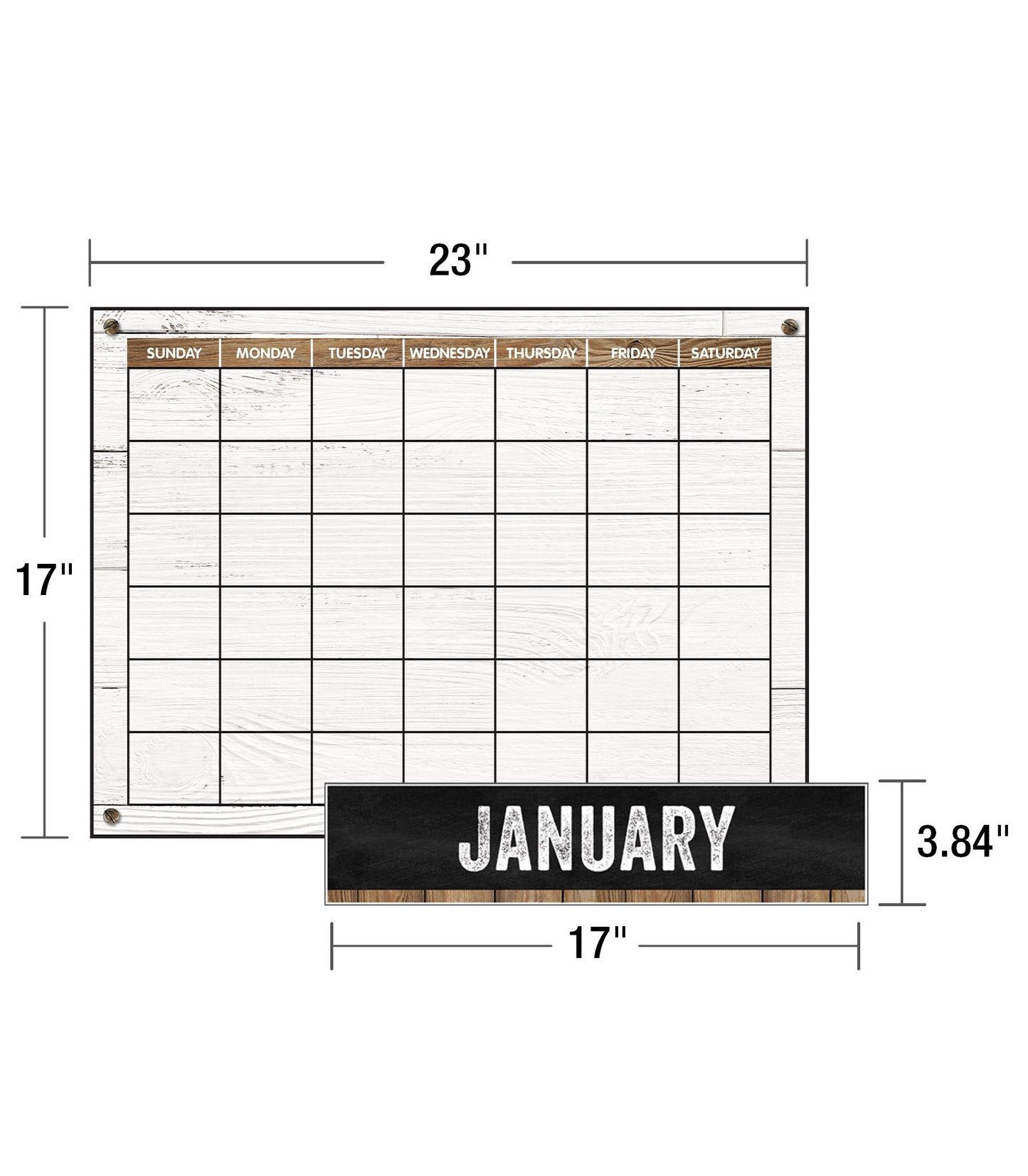Industrial Chic Calendar Bulletin Board Set