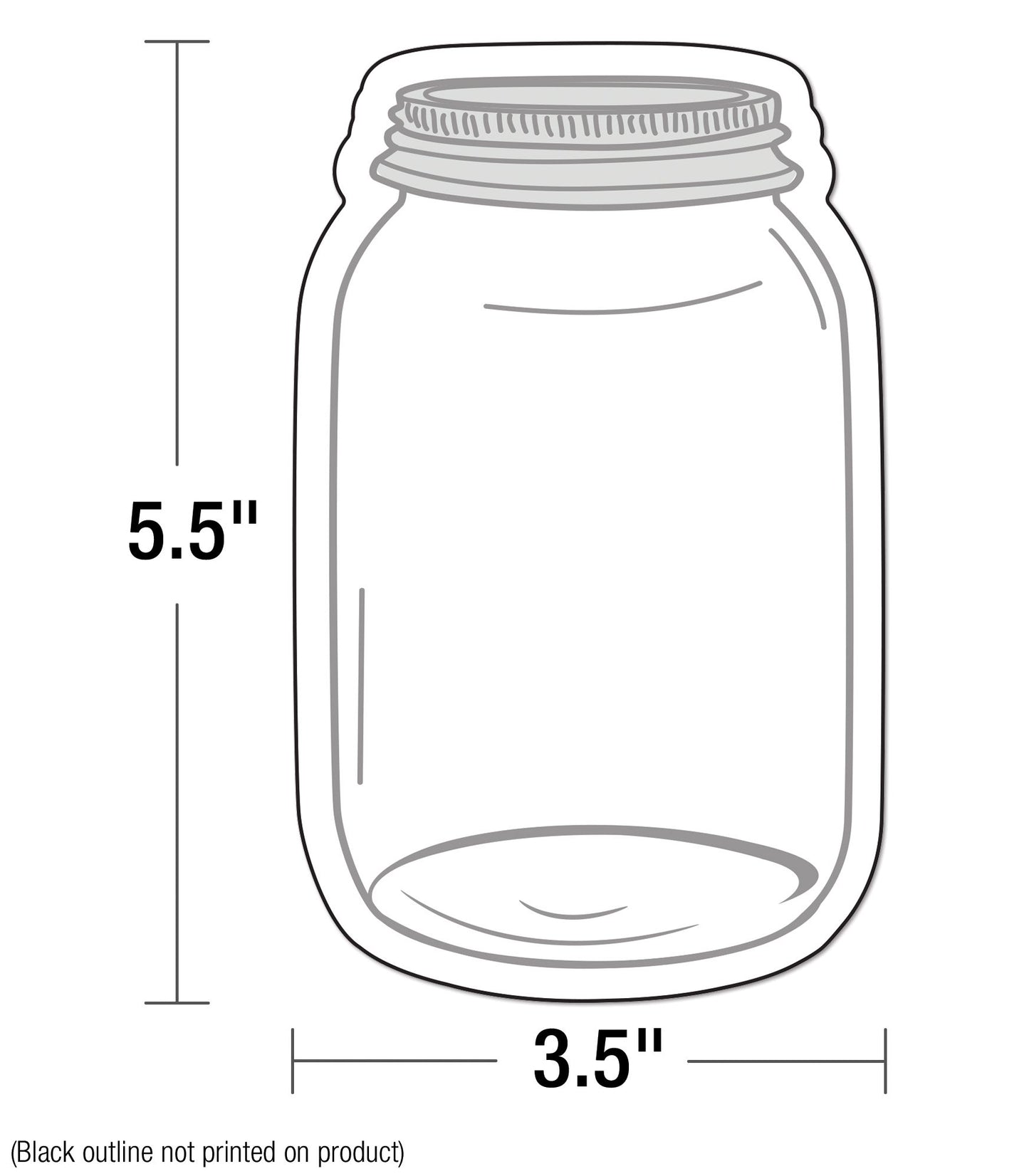 Industrial Chic Mason Jars Cut-Outs