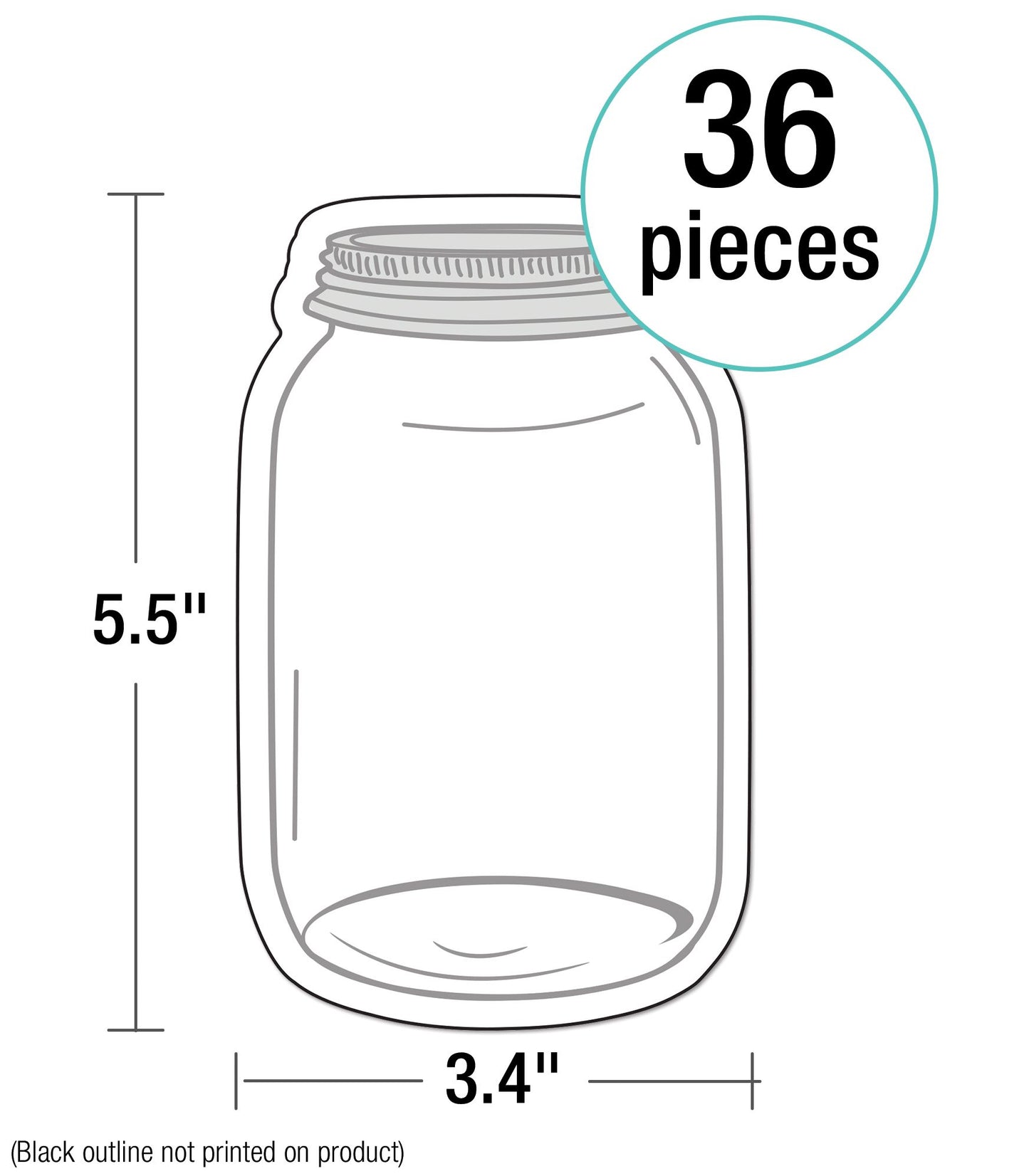 Industrial Chic Mason Jars Cut-Outs
