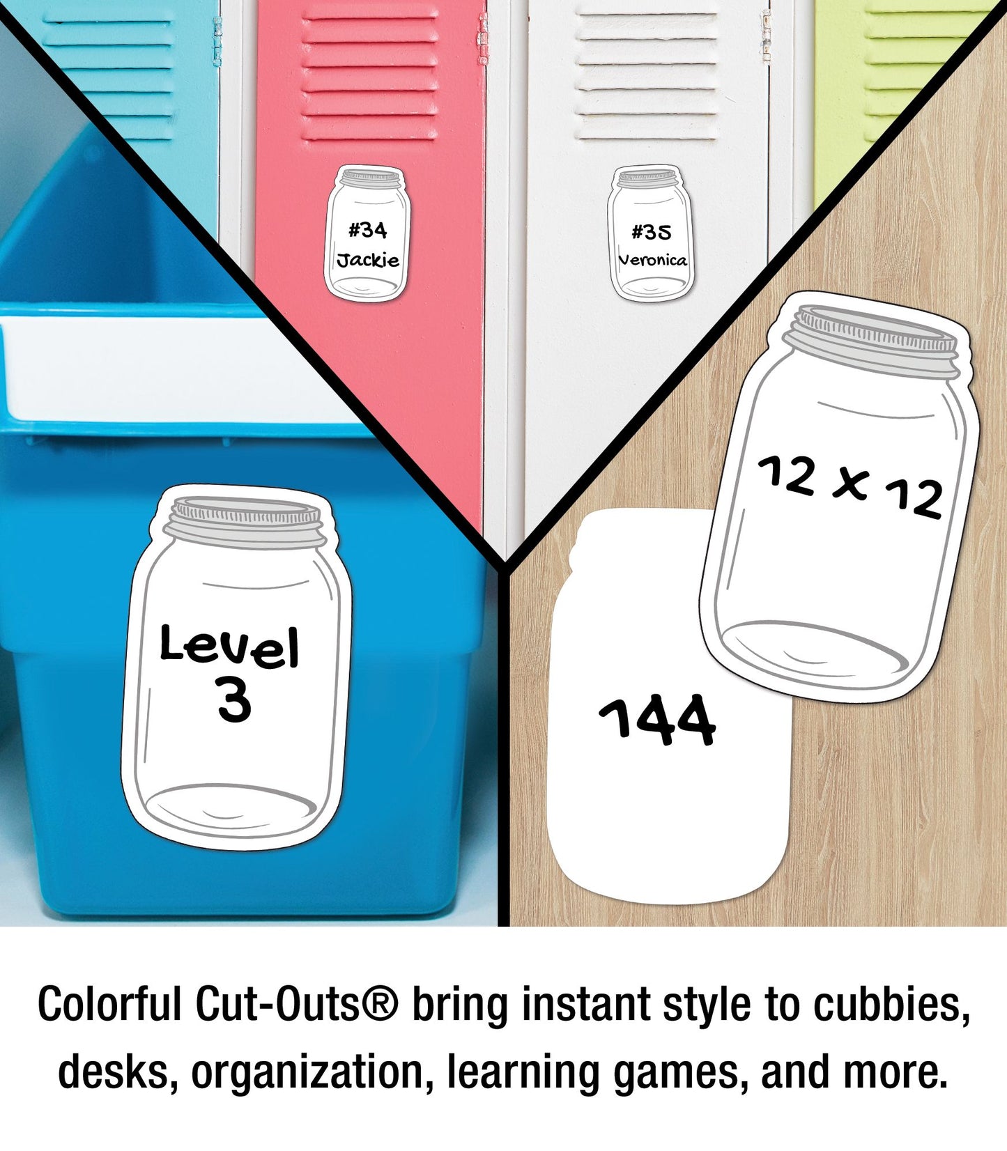 Industrial Chic Mason Jars Cut-Outs