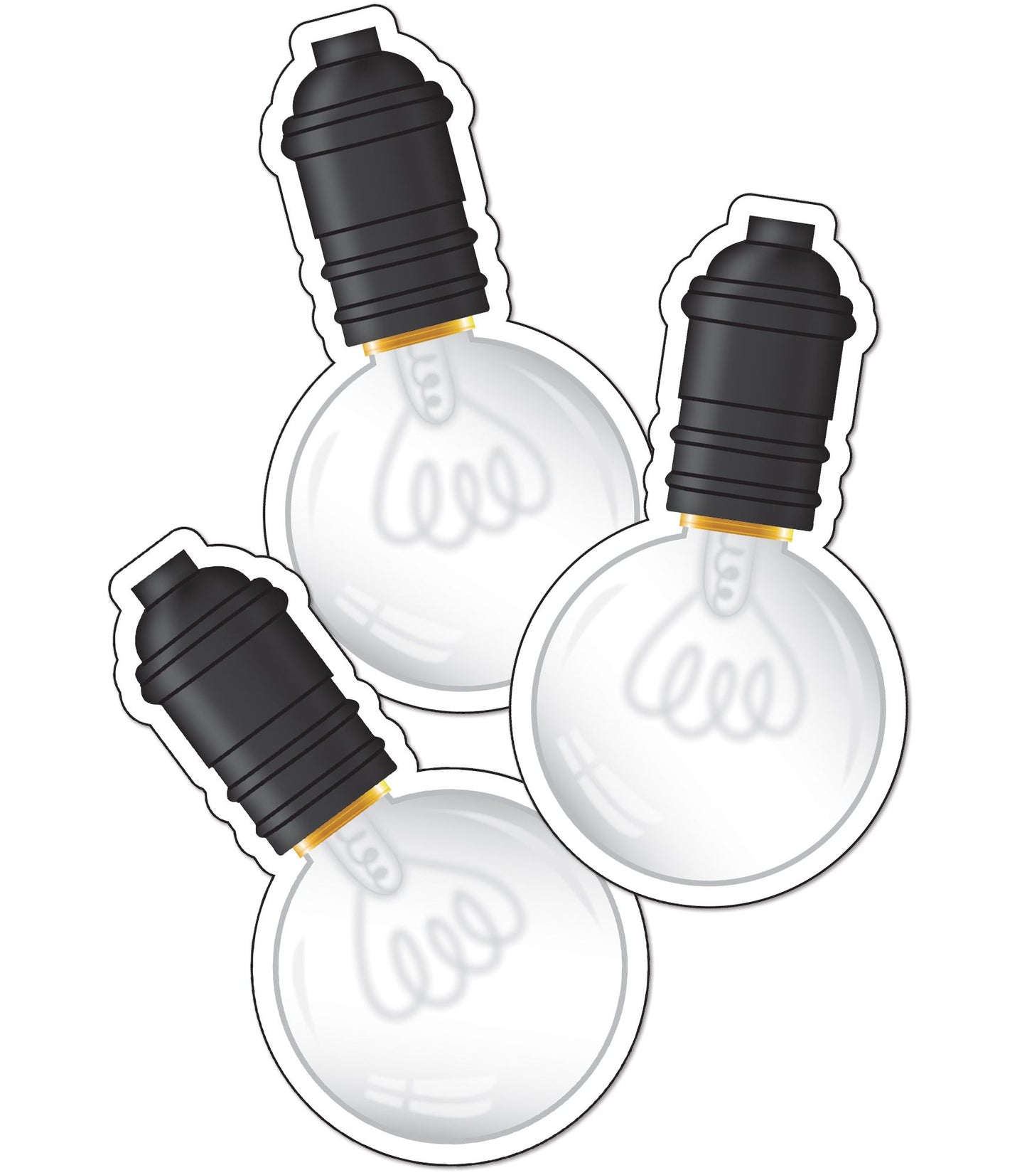 Industrial Chic Light Bulbs Cut-Outs
