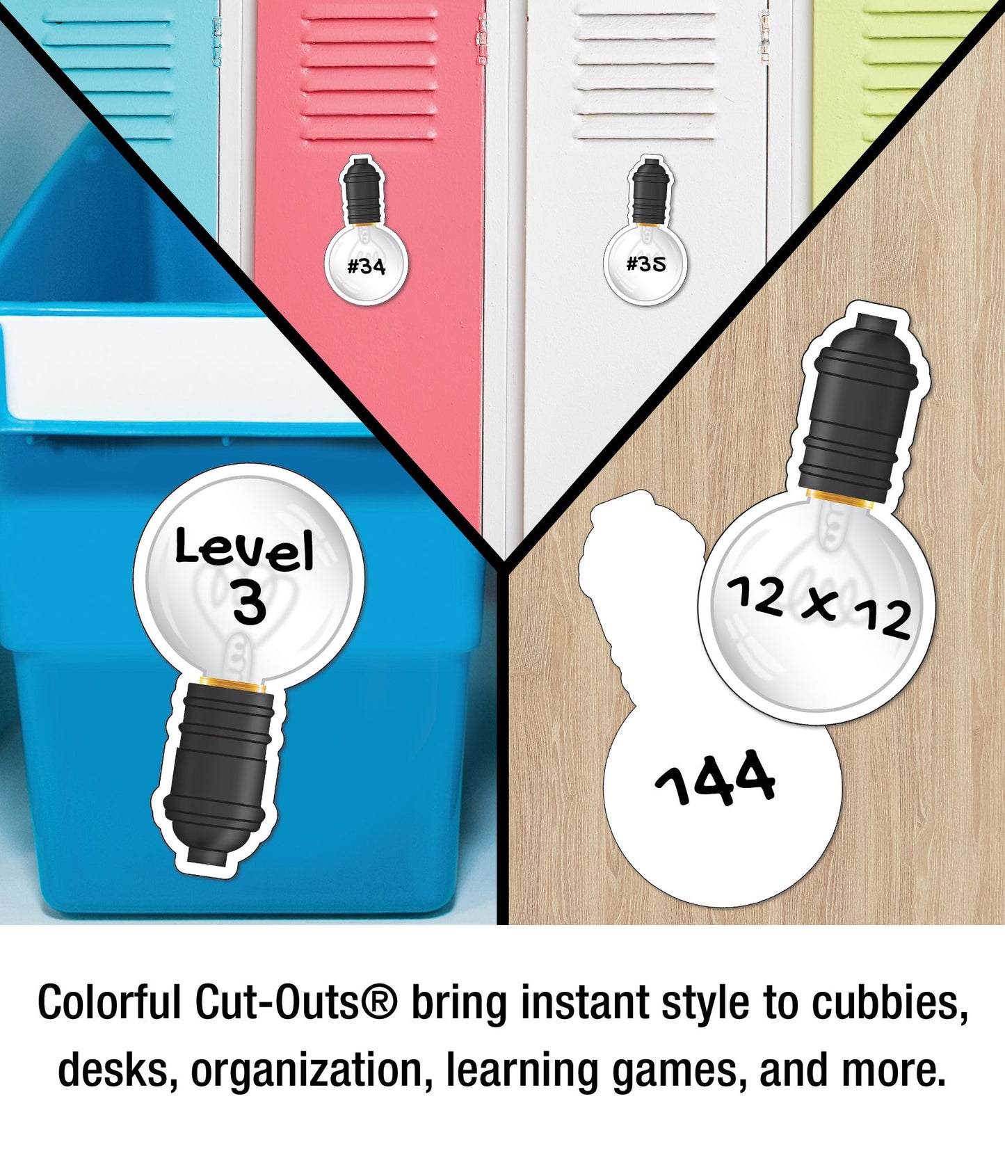 Industrial Chic Light Bulbs Cut-Outs
