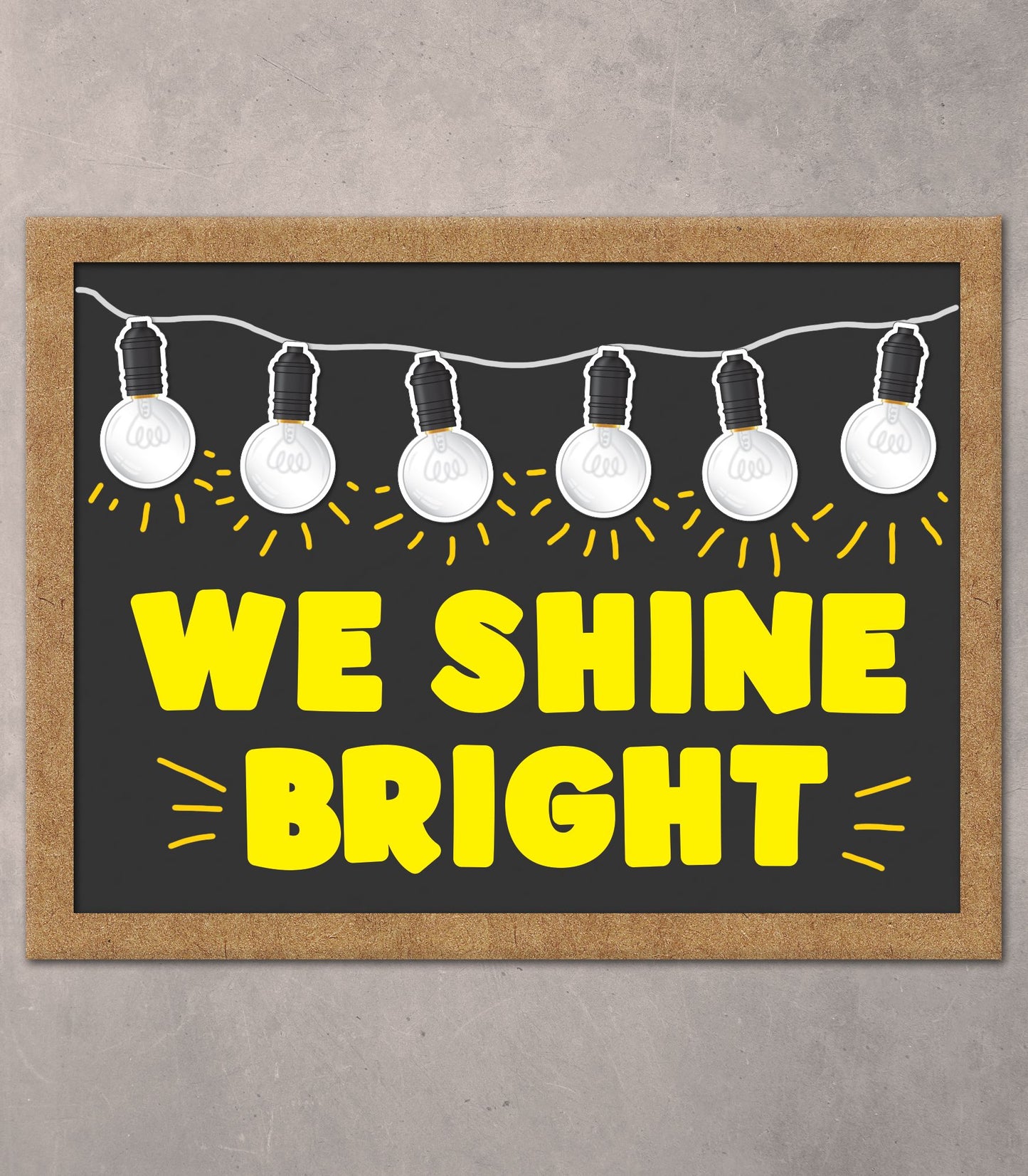 Industrial Chic Light Bulbs Cut-Outs